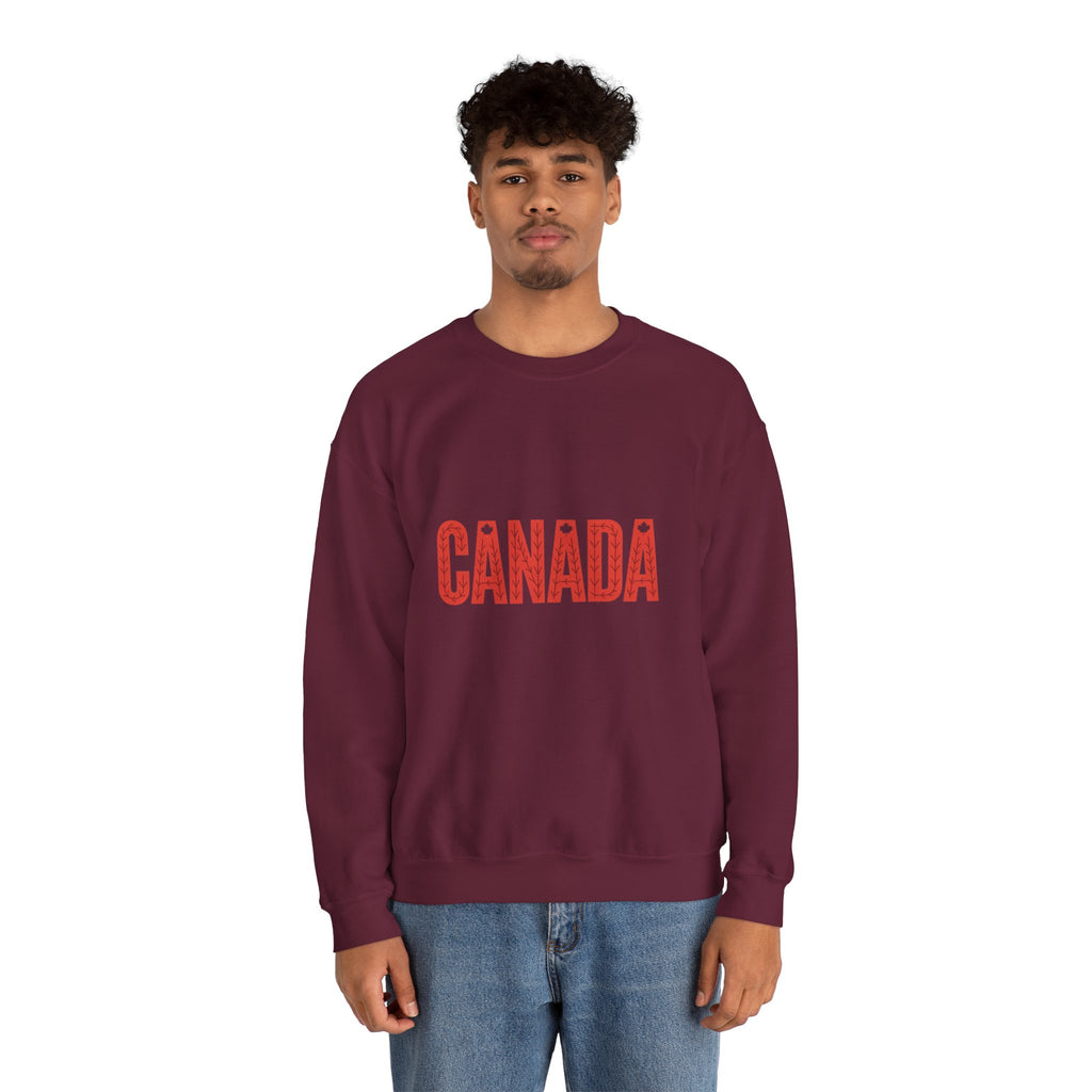 Canada Crewneck Sweatshirt – Retro Red Block Lettering