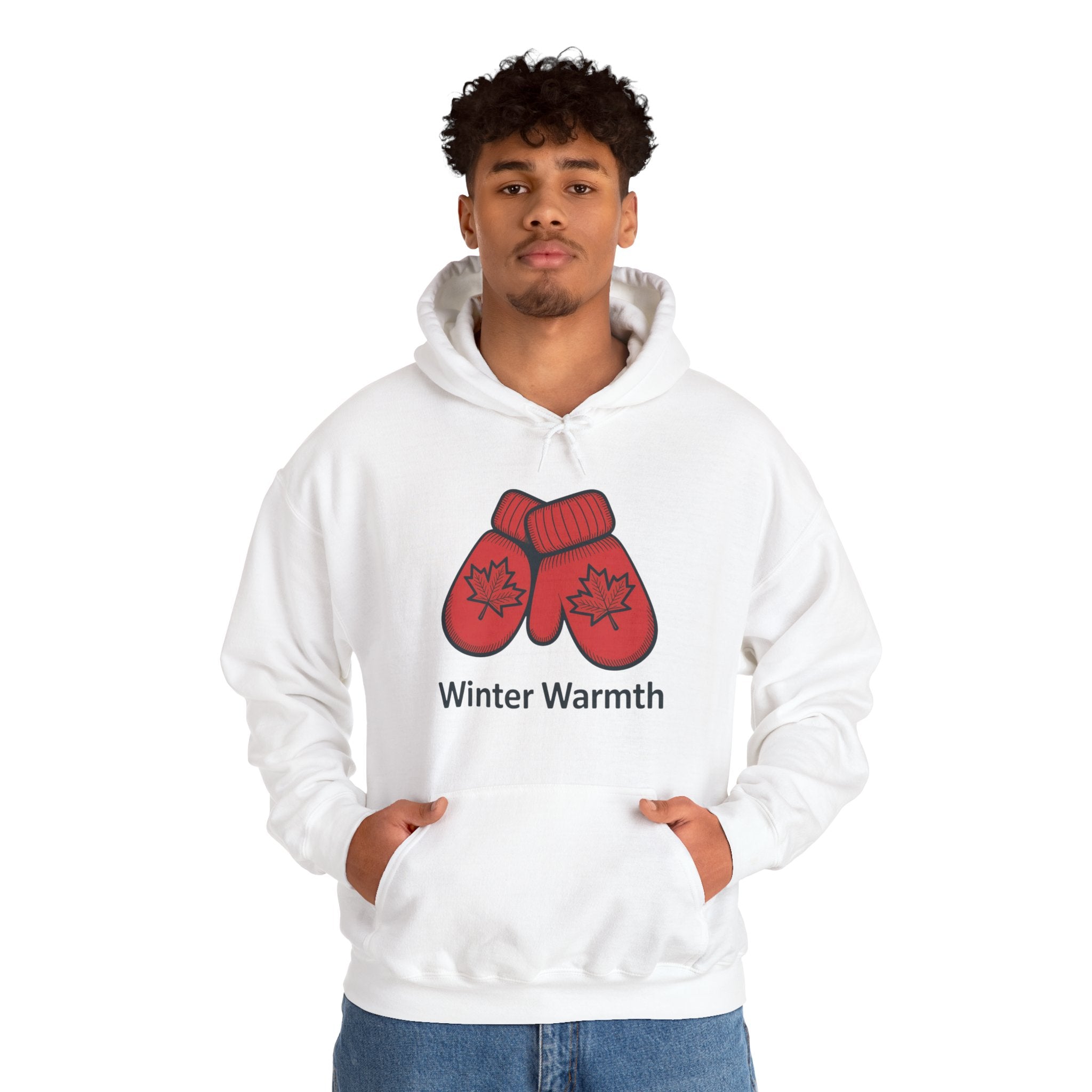 Winter Warmth Hoodie — Red Maple Mittens Cozy Winter Sweatshirt