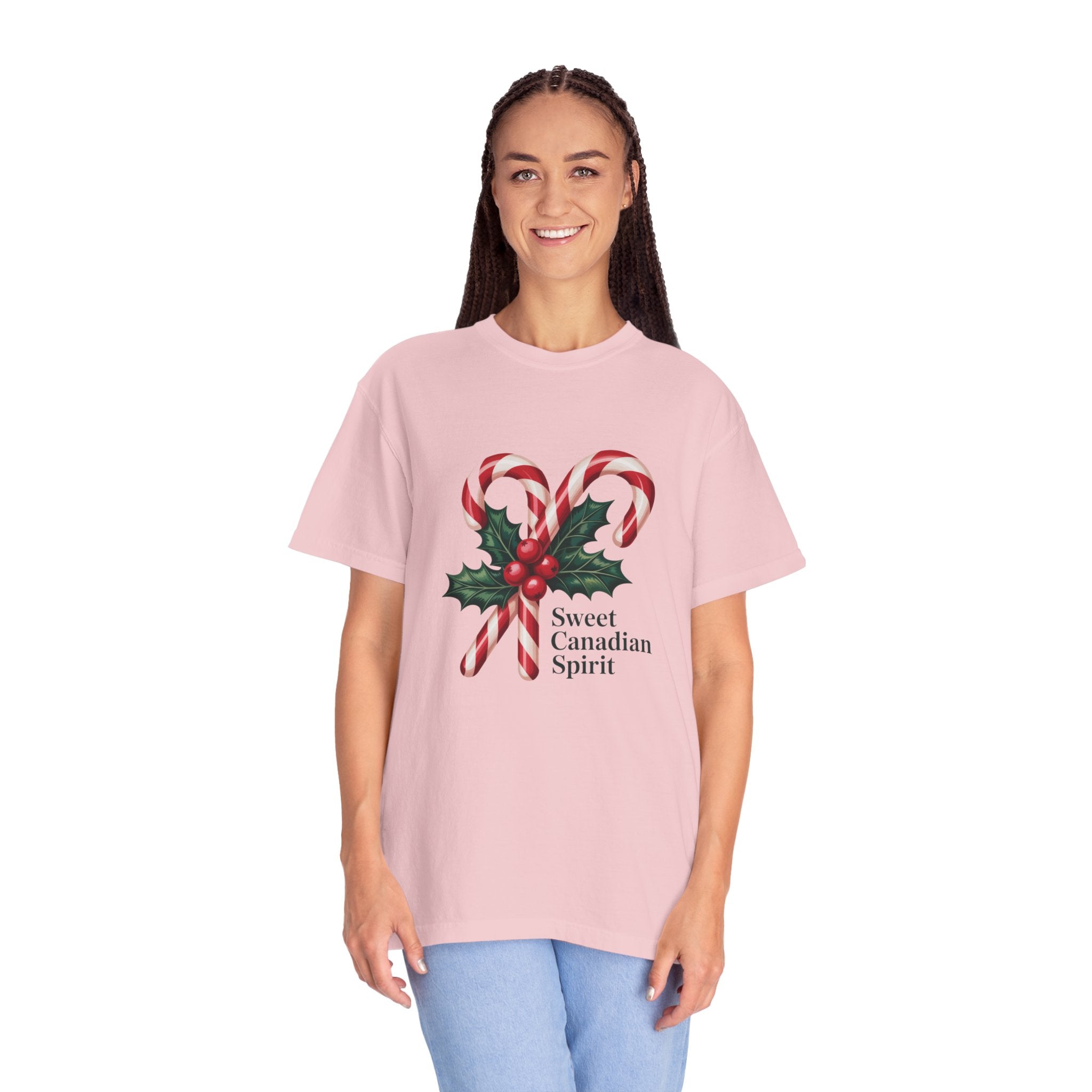 "Sweet Canadian Spirit" - Candy Cane Holiday T Shirt