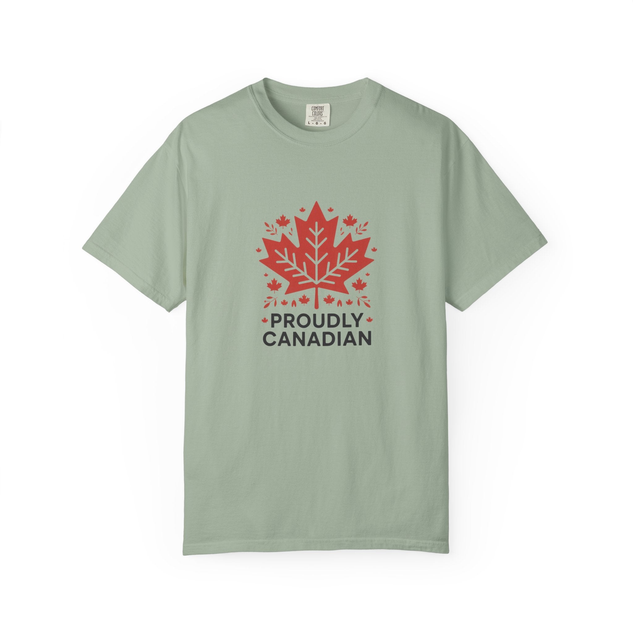 Proudly Canadian T-Shirt — Red Maple Leaf Patriotic Tee