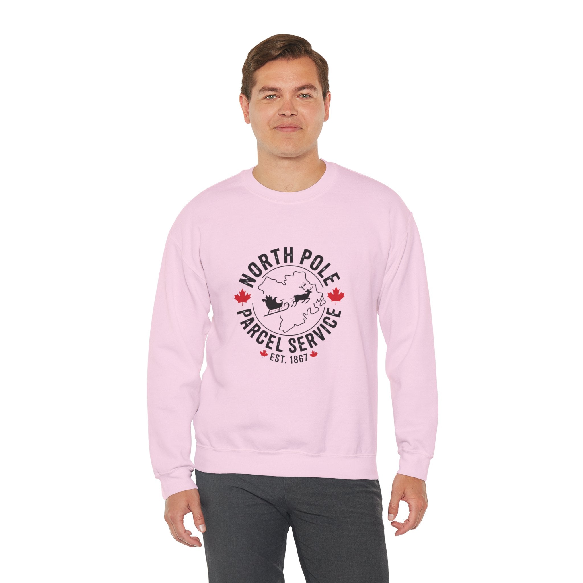 "North Pole Parcel Service" Crewneck Holiday Sweatshirt