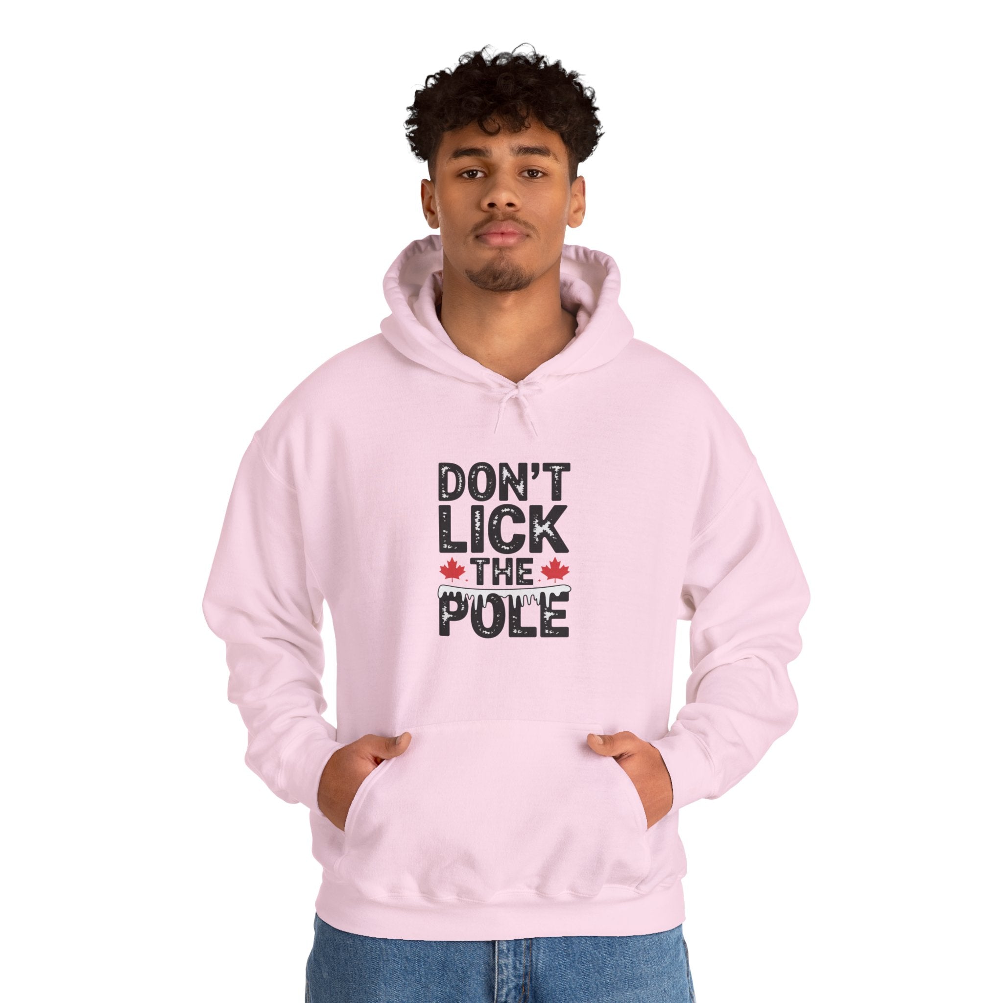 "Don't Lick the Pole" Funny Canadian Maple Holiday Hoodie