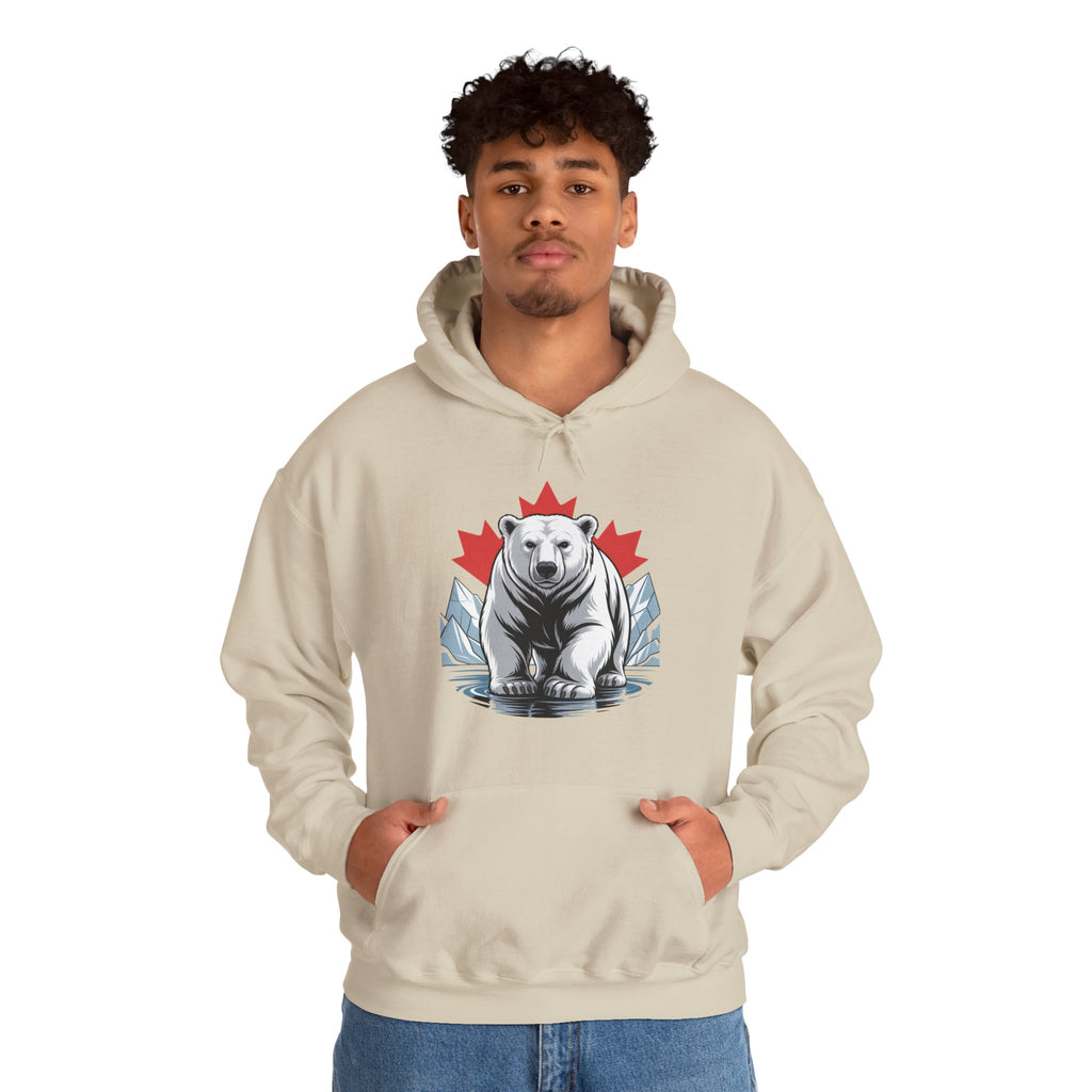 Polar Bear Maple Hoodie – Canadian Pride Winter Pullover