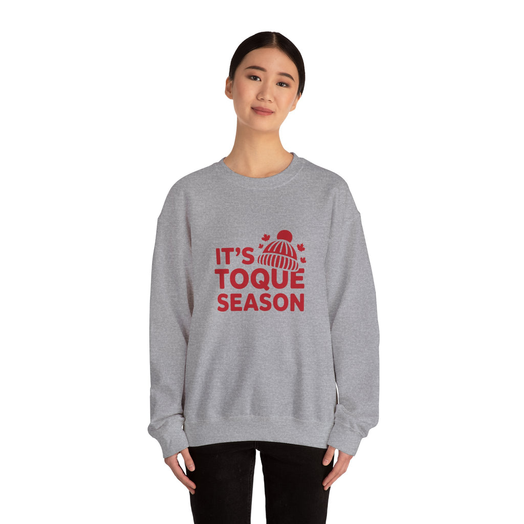 "It's Toque Season" Cozy Winter Crewneck Sweatshirt