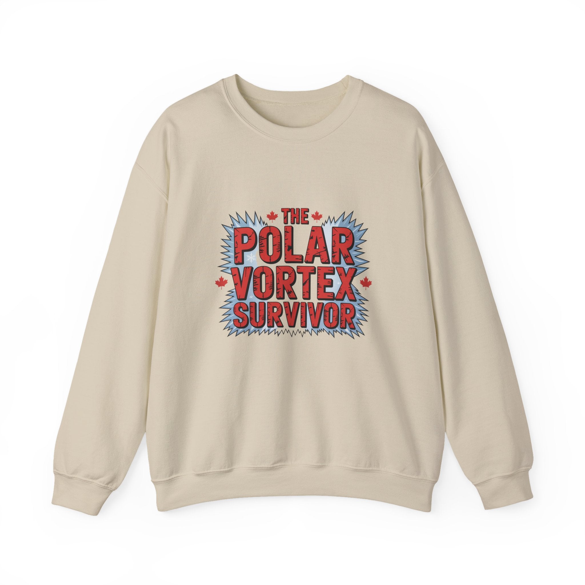 Polar Vortex Survivor Sweatshirt — Funny Winter Cold Weather Crewneck