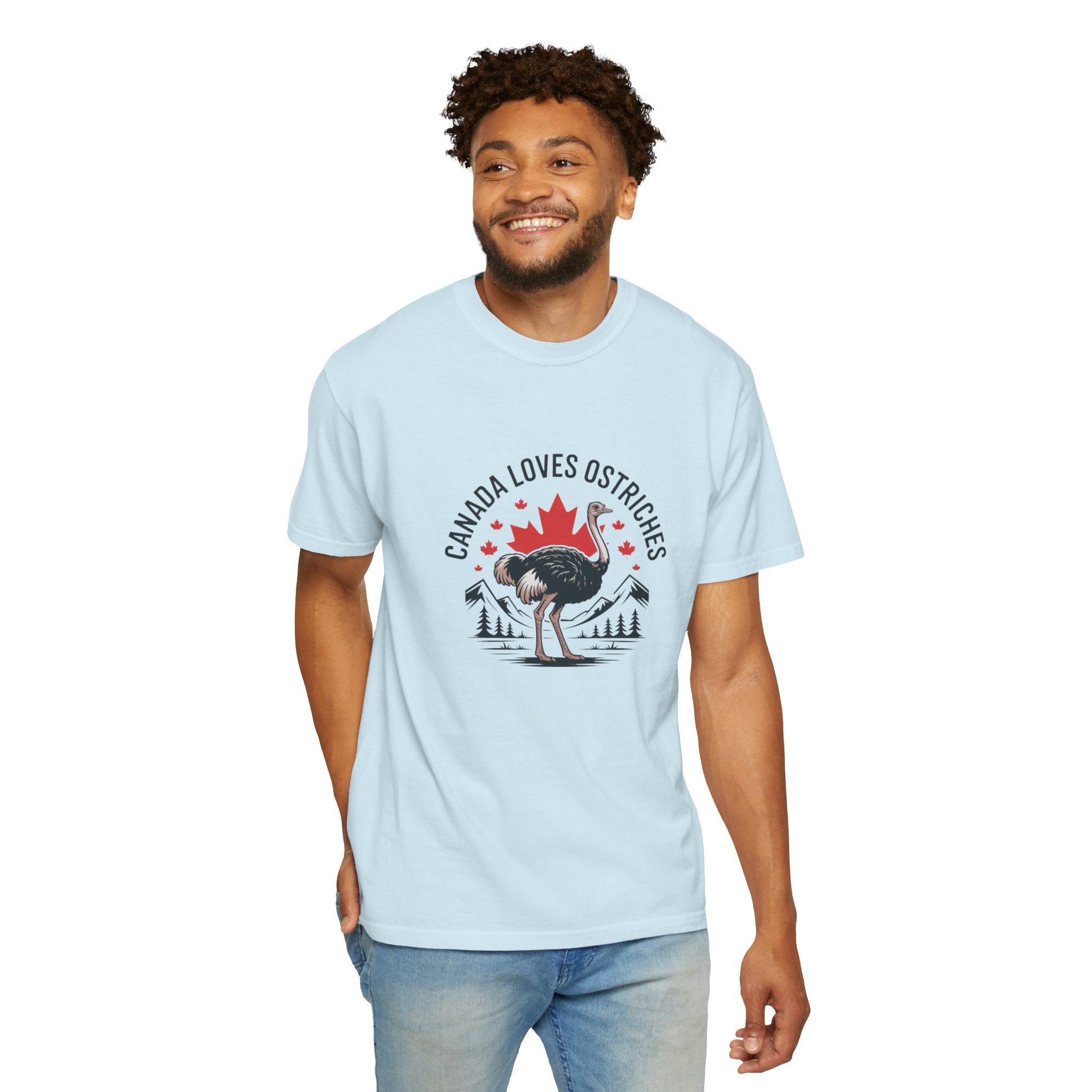 Canada Loves Ostriches T-Shirt — Canadian Novelty Graphic Tee