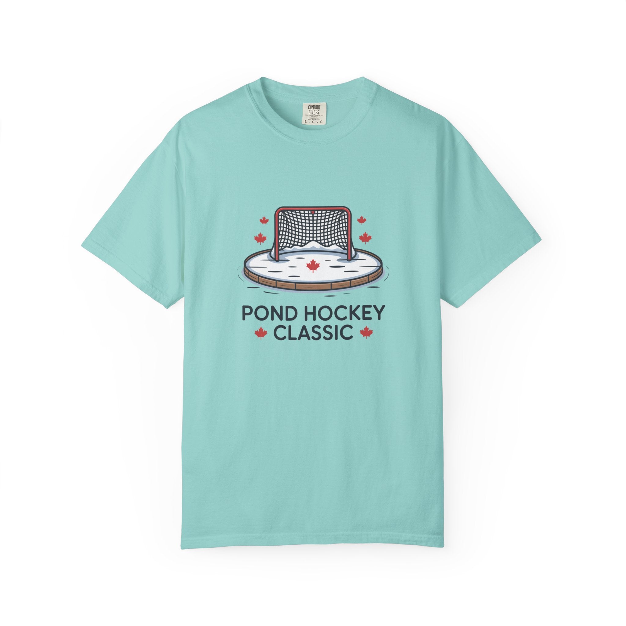 Pond Hockey Classic T-Shirt — Retro Ice Rink Hockey Graphic Tee