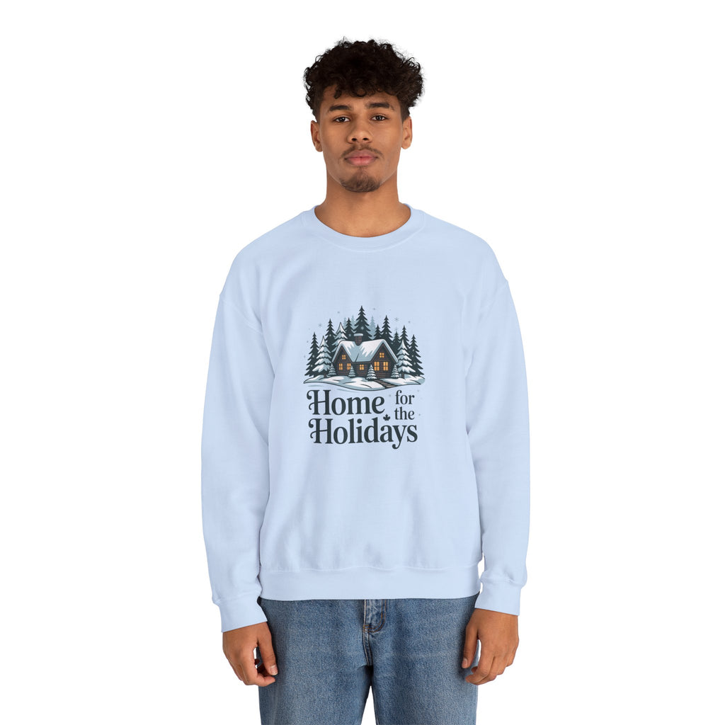Home for the Holidays Sweatshirt — Cozy Winter Cabin Christmas Crewneck