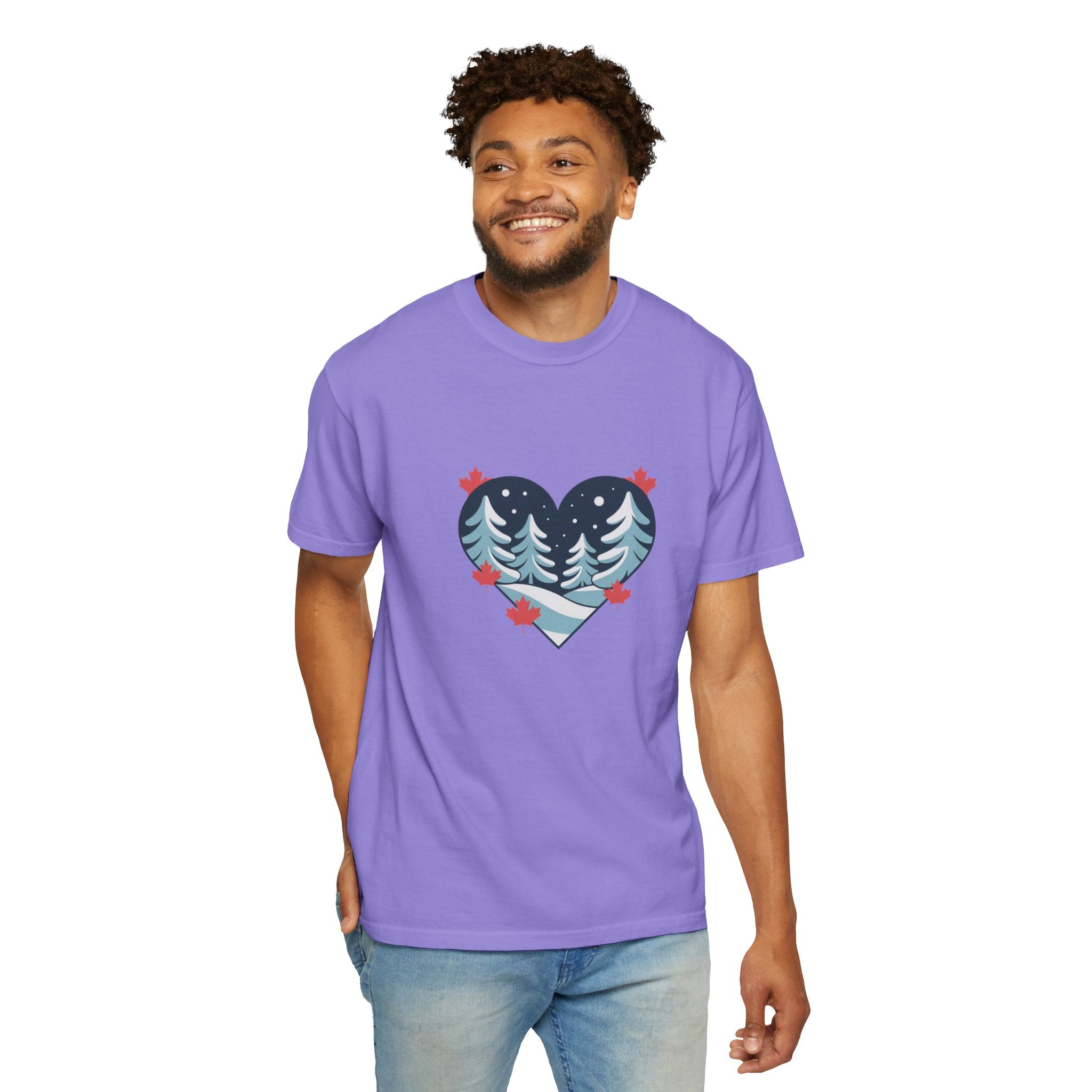 Heart Pine Forest T-Shirt — Winter Woodland Nature Tee