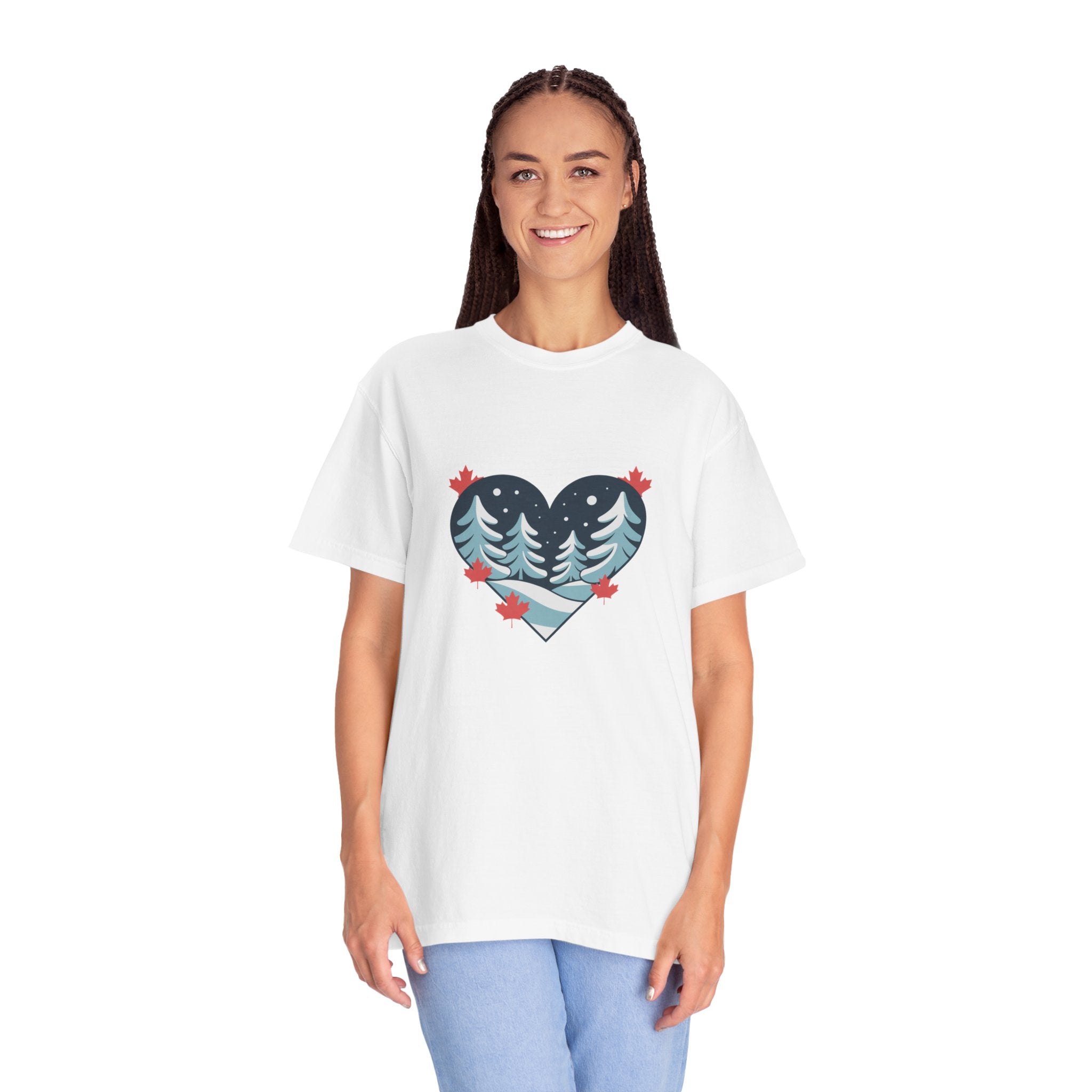 Heart Pine Forest T-Shirt — Winter Woodland Nature Tee