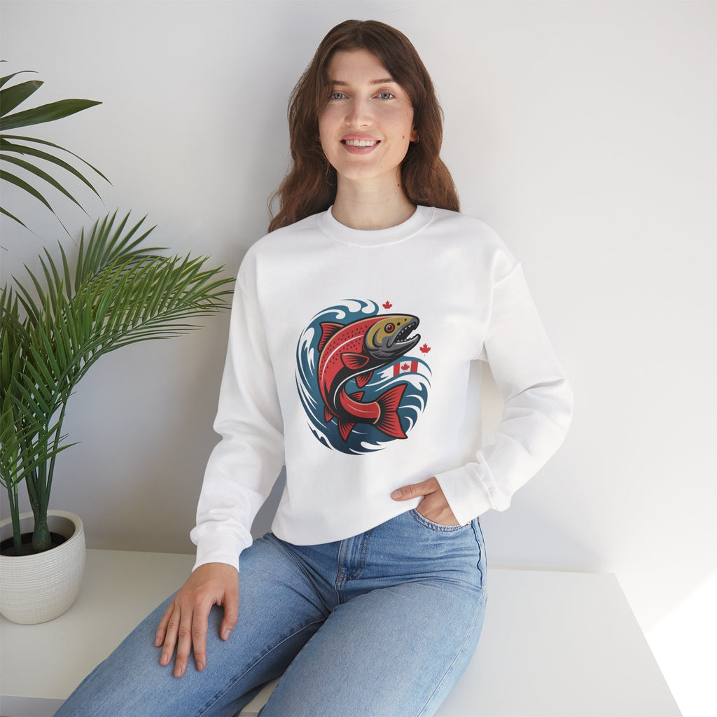 Salmon Wave Sweatshirt – Vintage Fishing Crewneck