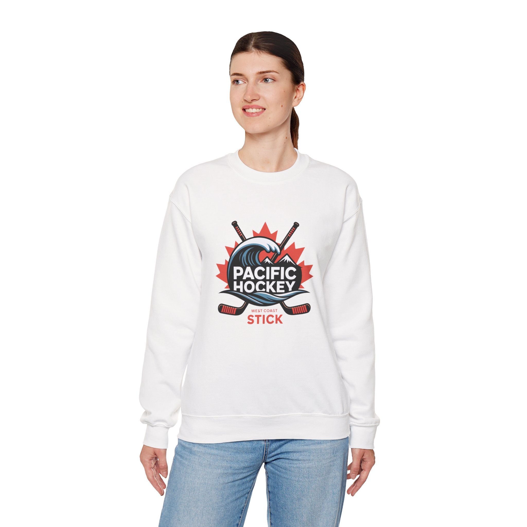 Pacific Hockey Crewneck Sweatshirt – Vintage Hockey Logo Pullover