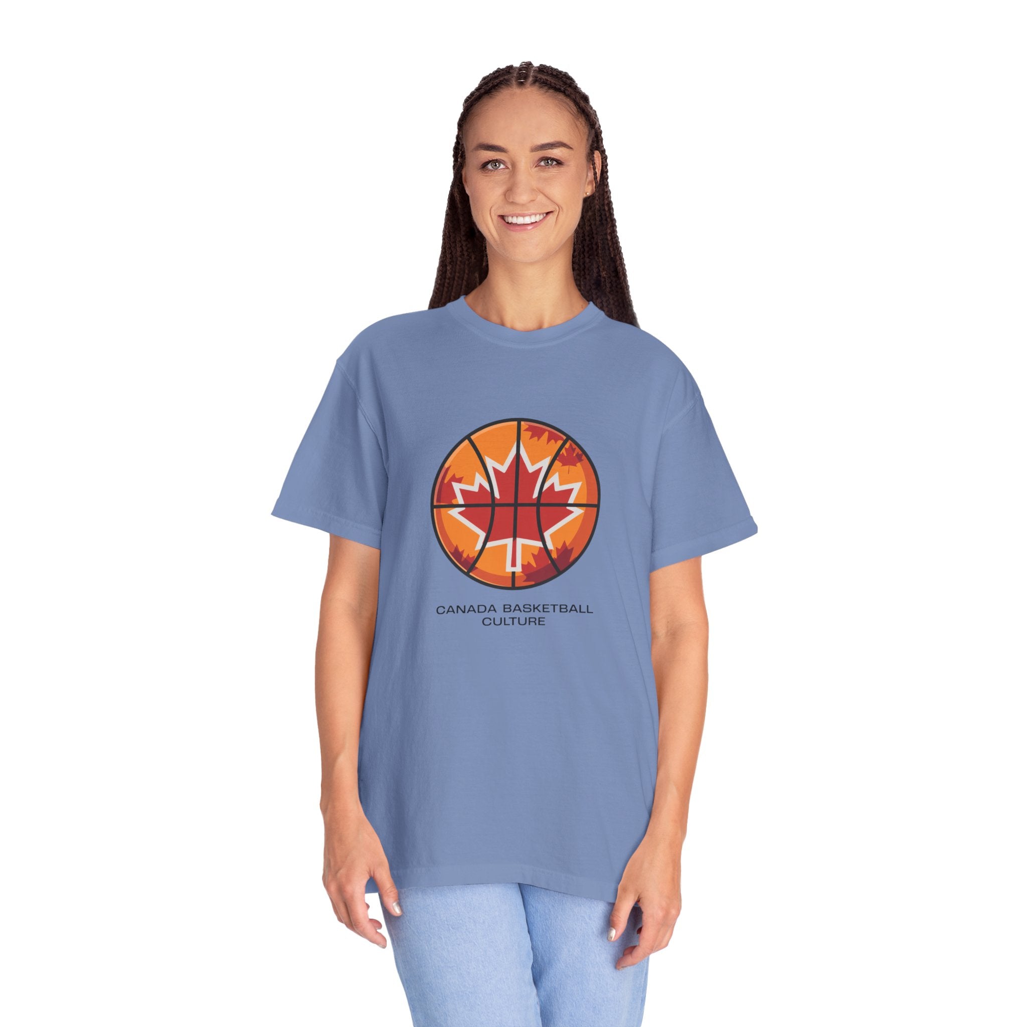 Canada Basketball Culture T-Shirt — Maple Leaf Basketball Graphic Tee