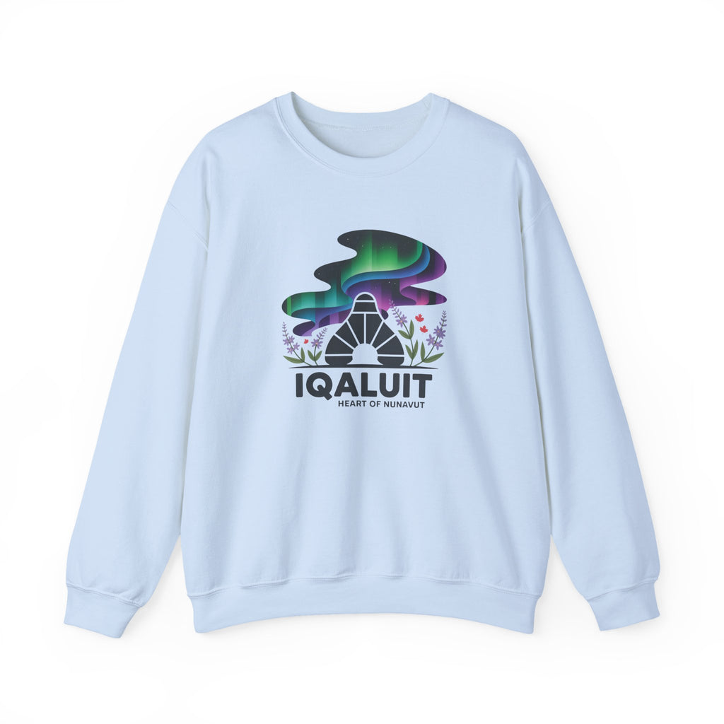Iqaluit Northern Lights Sweatshirt – Heart of Nunavut Souvenir Crewneck