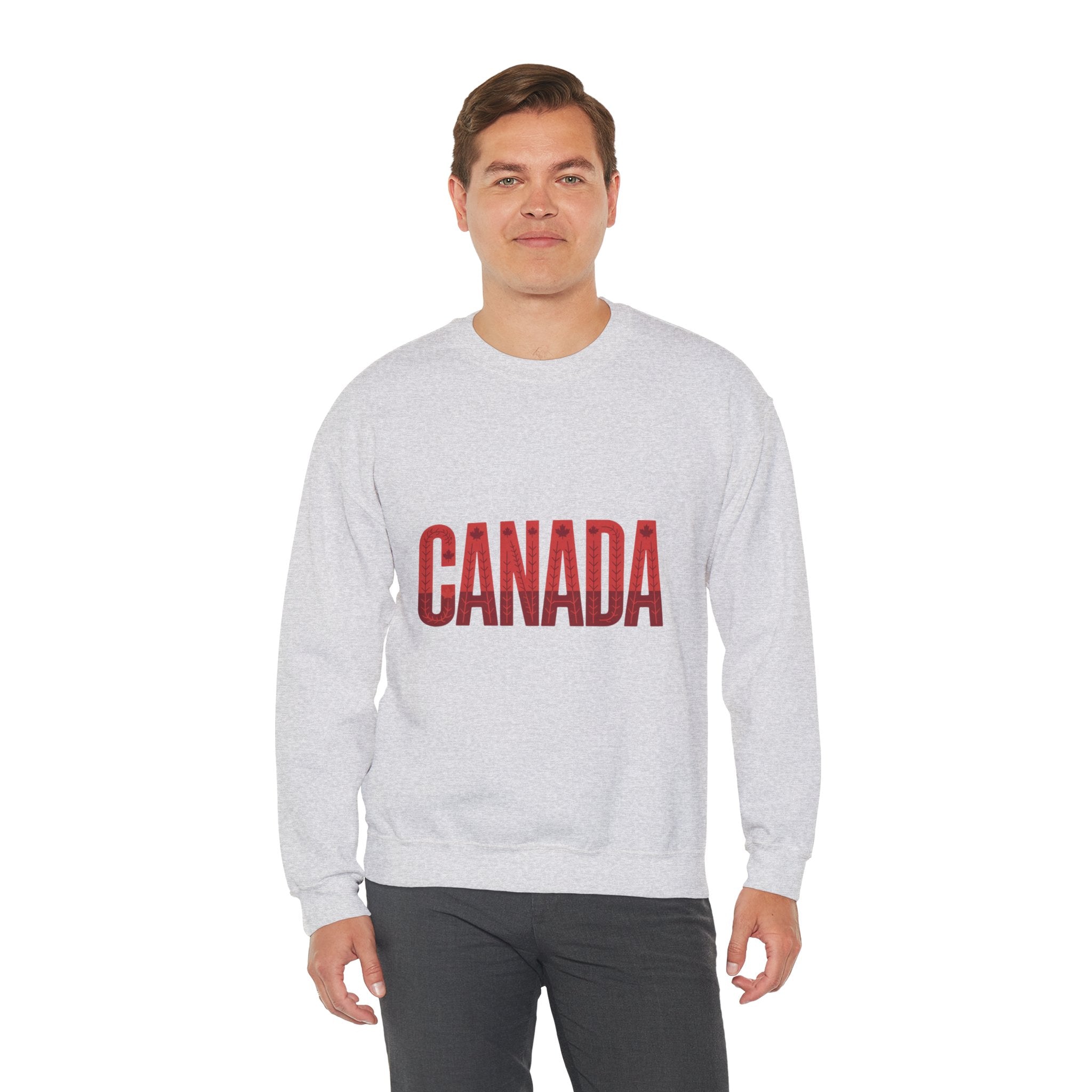 Canada Crewneck Sweatshirt – Bold Red Vintage Text