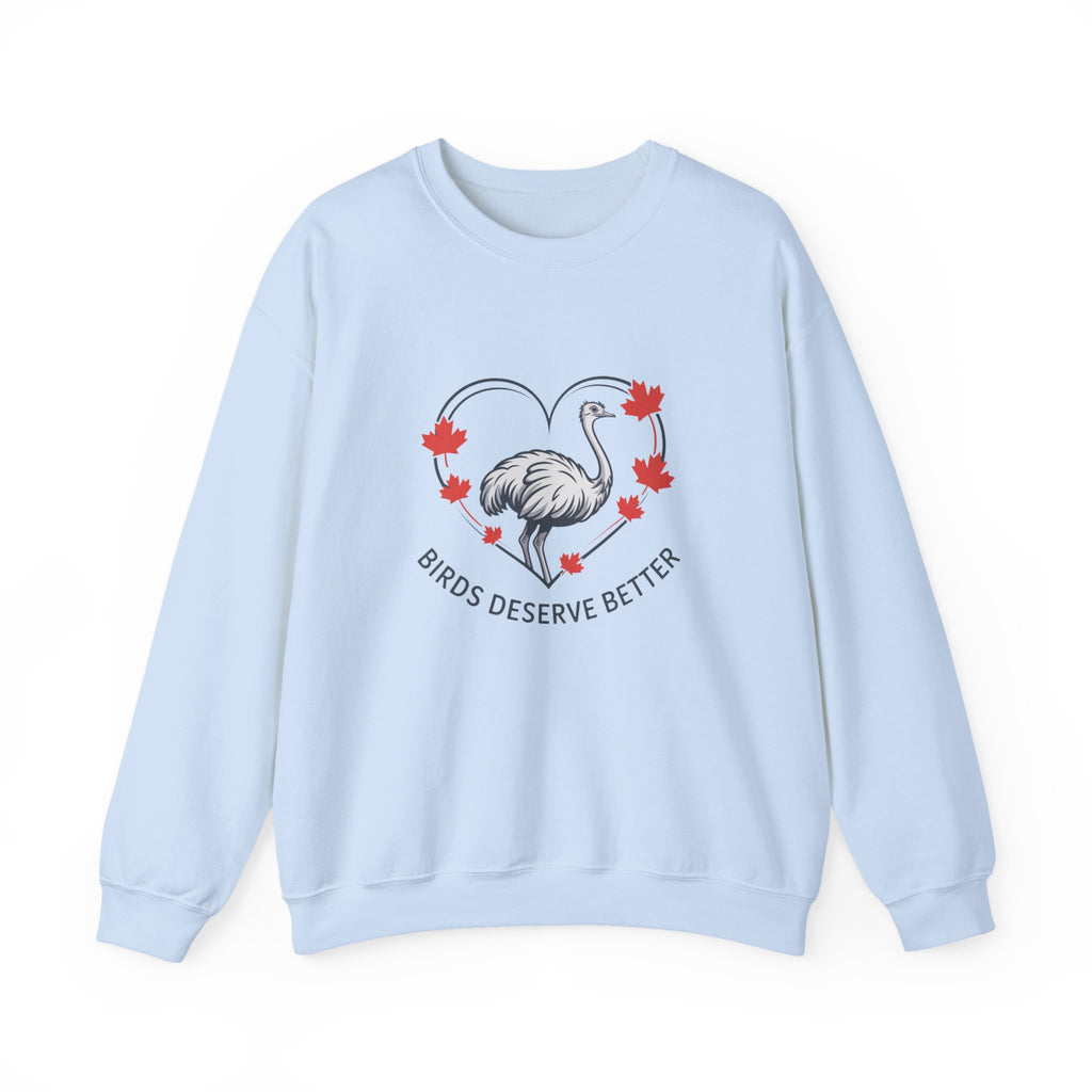 'Birds Deserve Better' Flamingo Heart Crewneck Sweatshirt