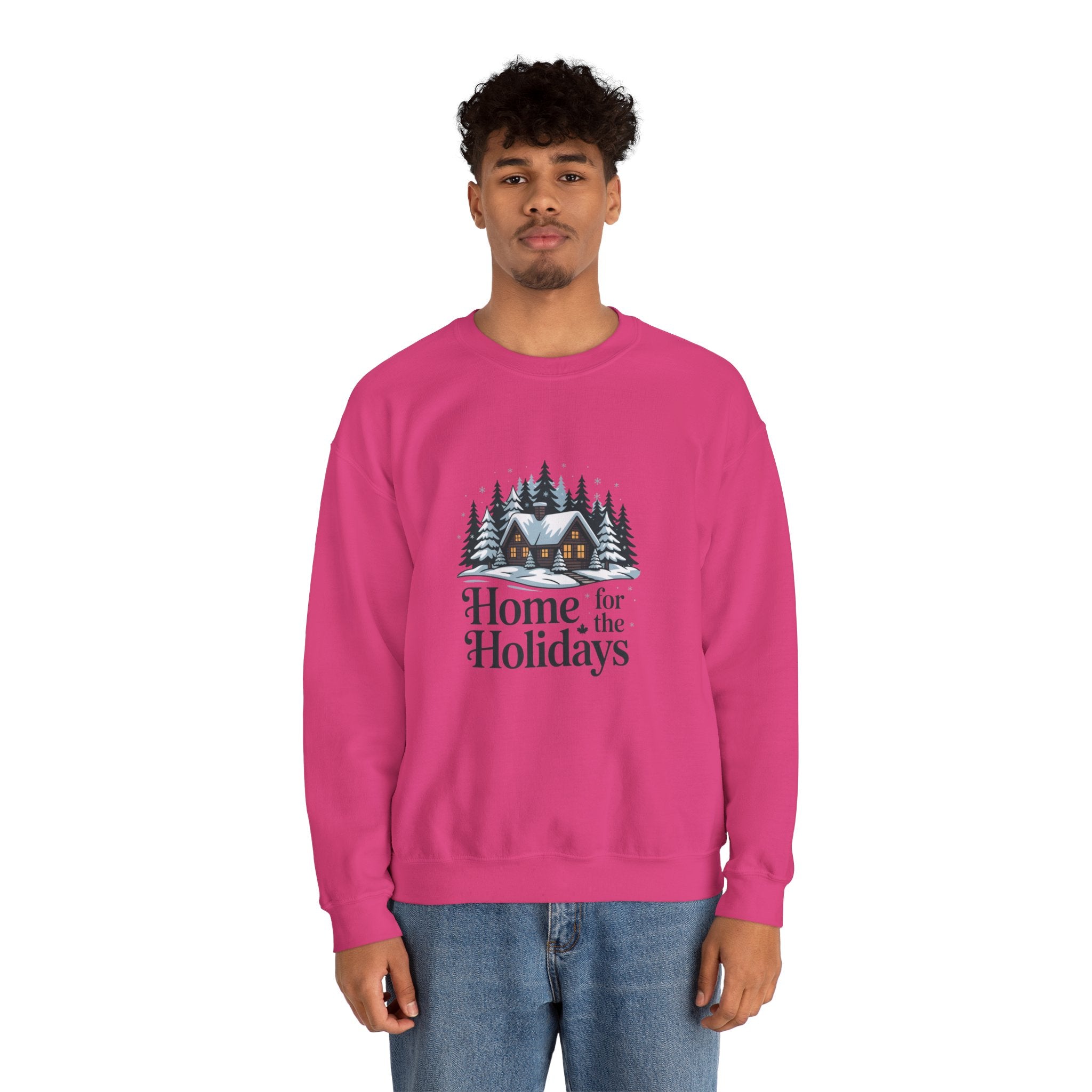 Home for the Holidays Sweatshirt — Cozy Winter Cabin Christmas Crewneck
