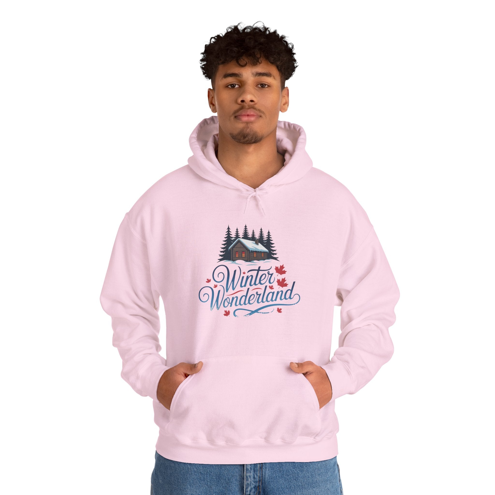 Winter Wonderland Hoodie — Cozy Cabin Snow Scene Hooded Sweatshirt