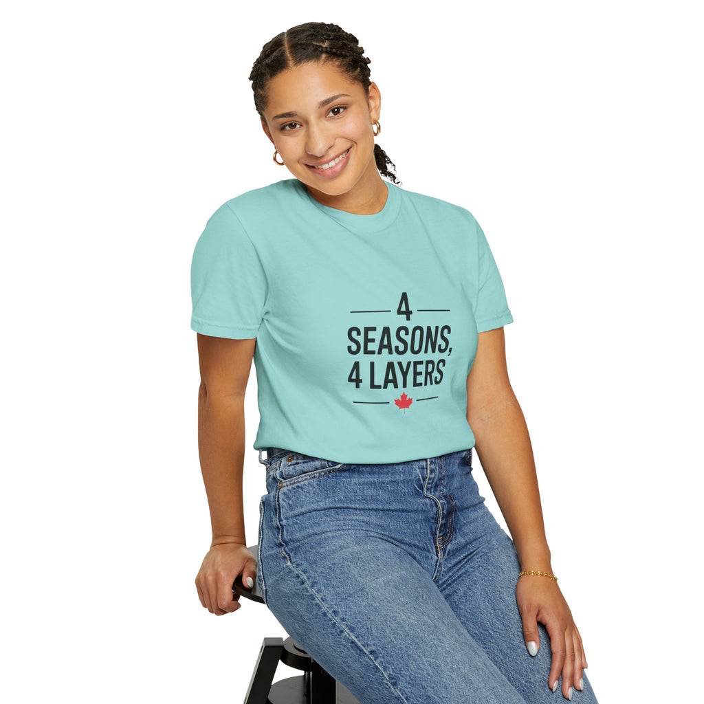4 Seasons, 4 Layers T-Shirt — Canadian Maple Minimalist Tee