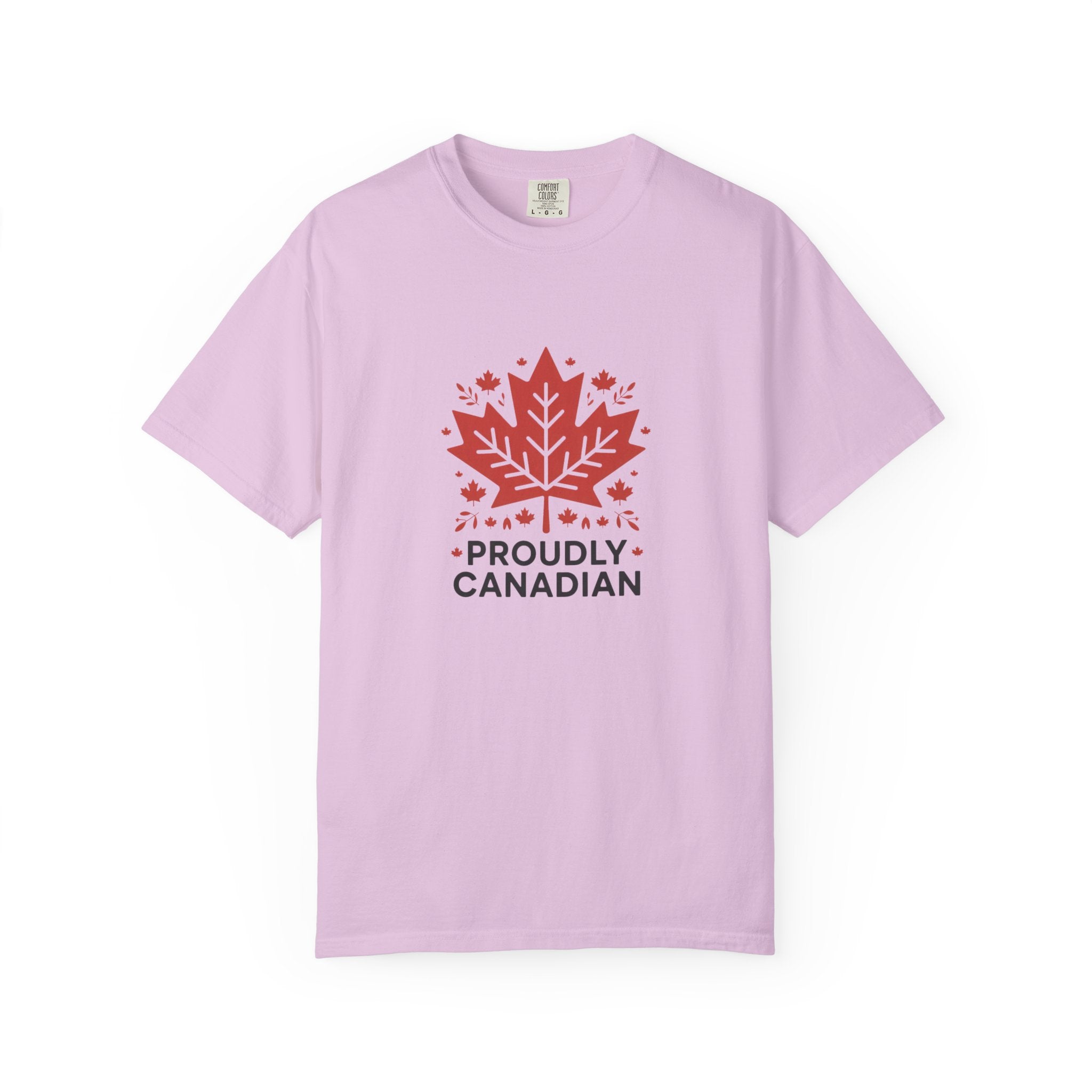 Proudly Canadian T-Shirt — Red Maple Leaf Patriotic Tee
