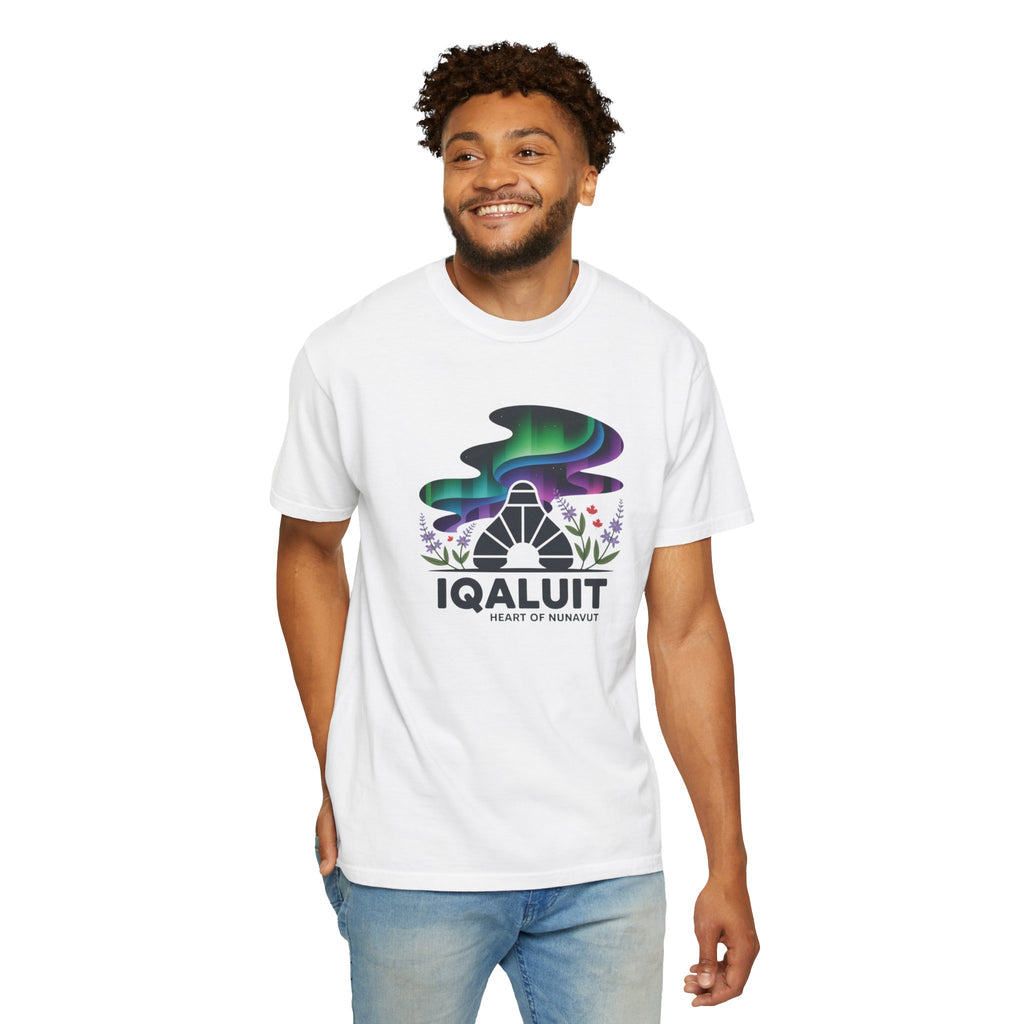 Iqaluit Northern Lights T-Shirt – Heart of Nunavut Souvenir Tee