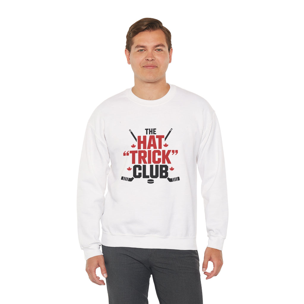 Hockey "Hat Trick" Club Crewneck Sweatshirt — Funny Hockey Player Gift