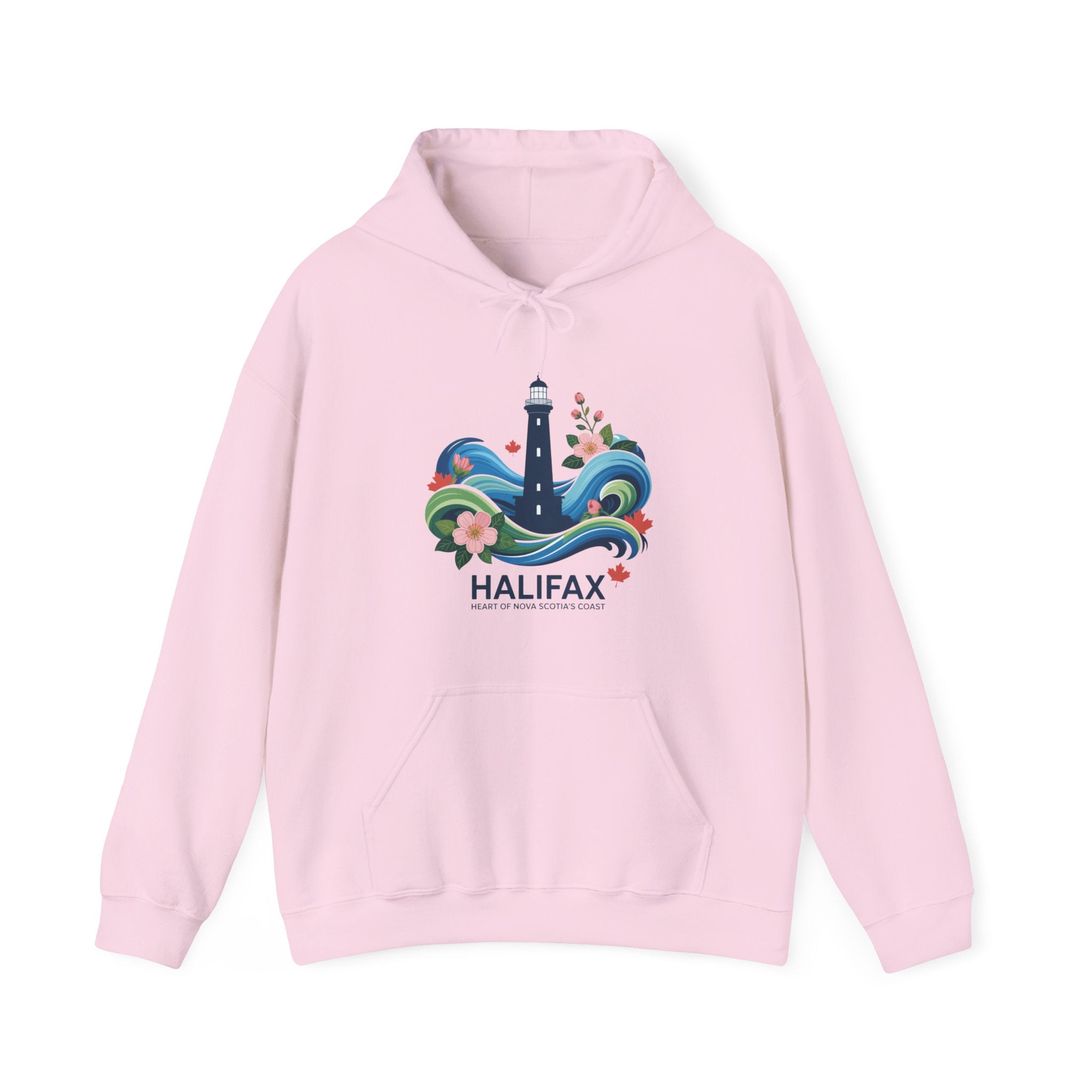 Halifax Lighthouse Hoodie — Coastal Floral Nova Scotia Sweatshirt