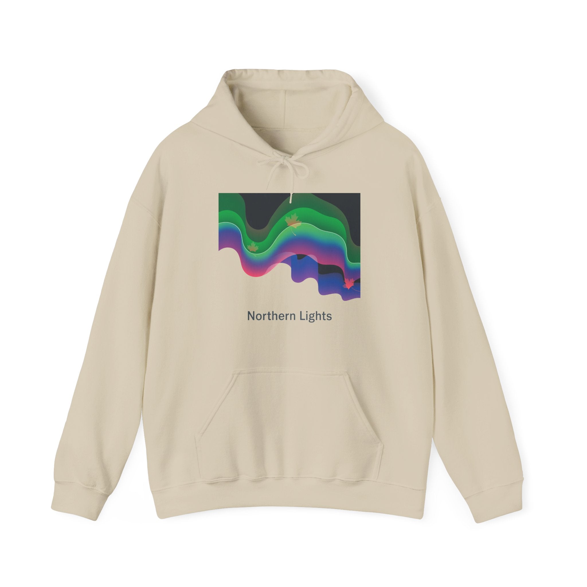 Northern Lights Hoodie — Abstract Aurora Graphic Pullover