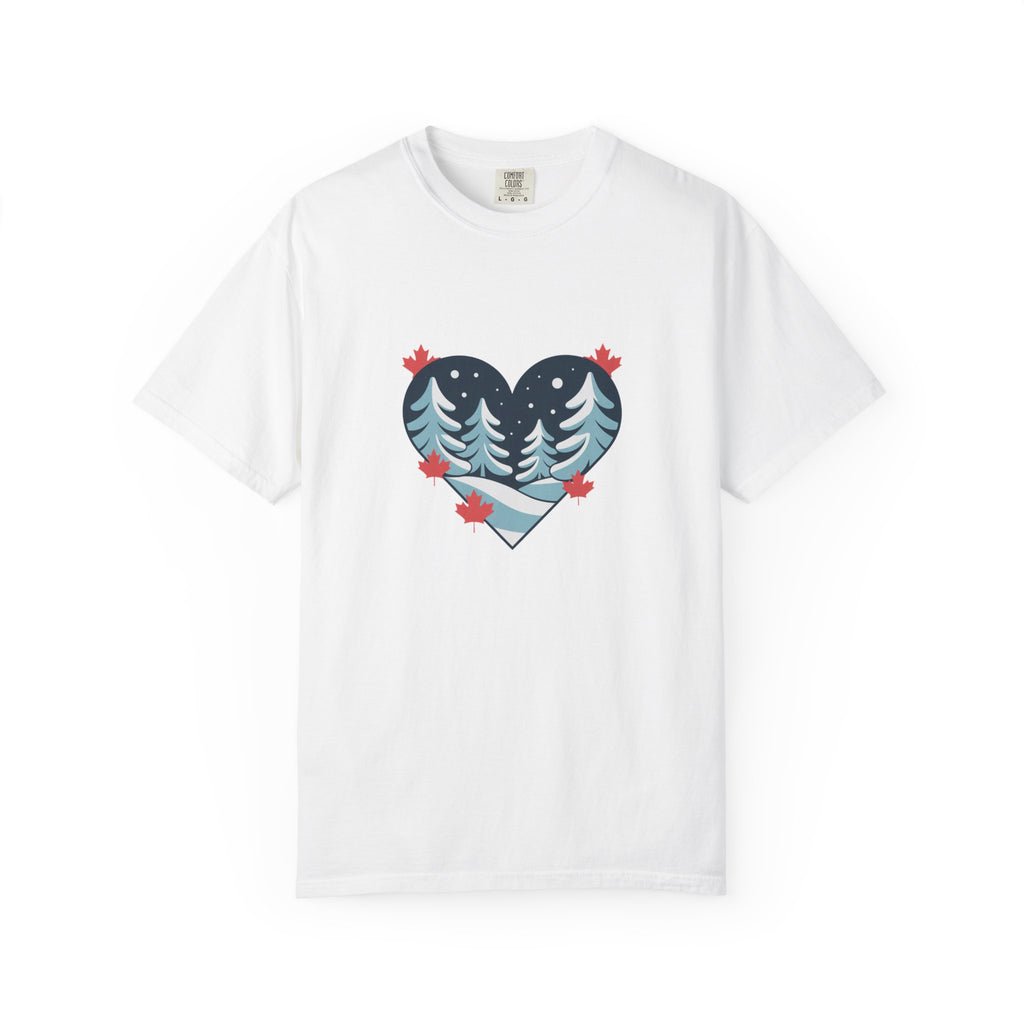 Heart Pine Forest T-Shirt — Winter Woodland Nature Tee