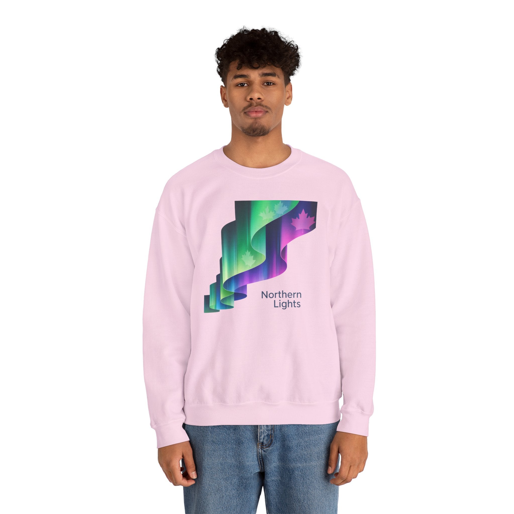Northern Lights Crewneck Sweatshirt — Aurora Graphic Pullover