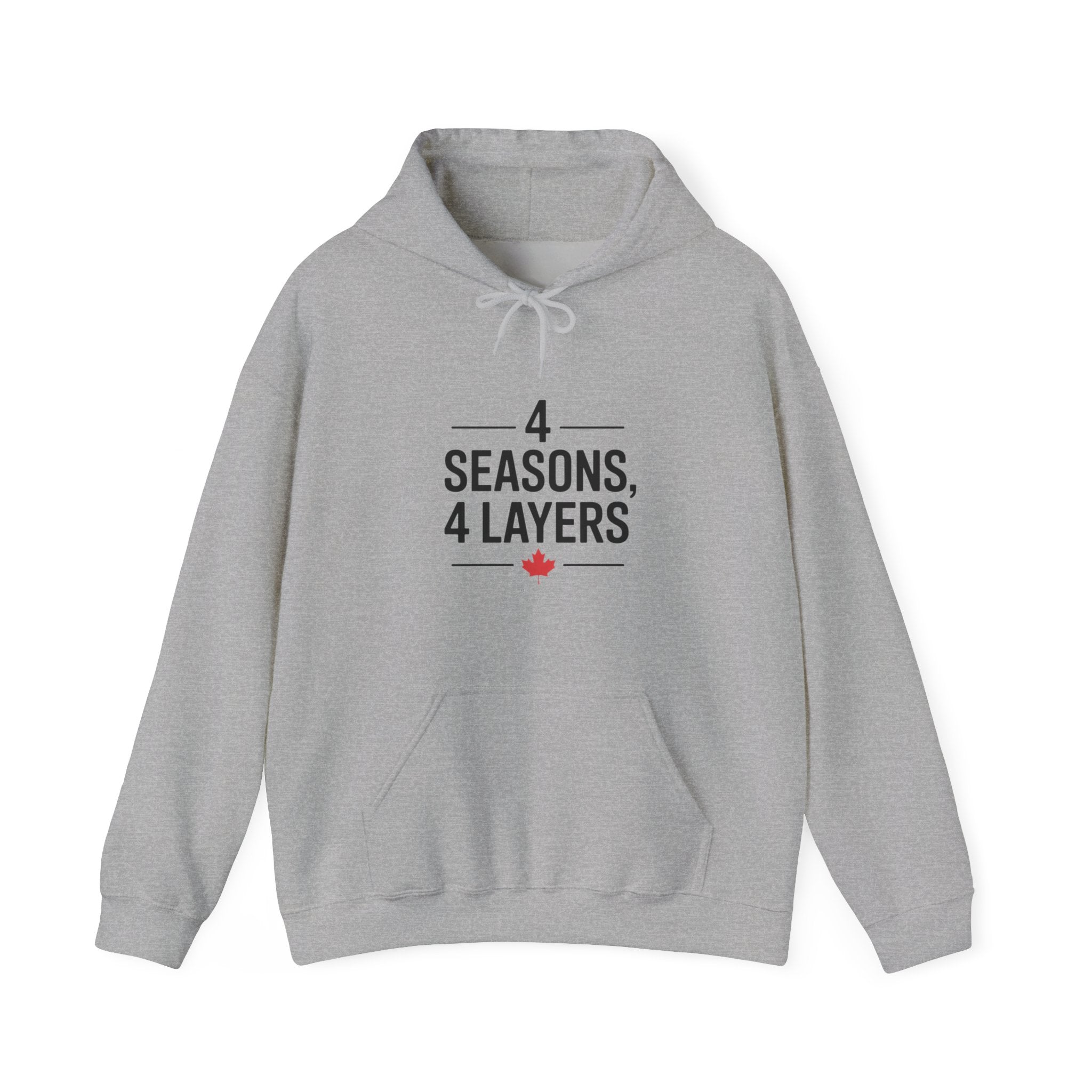 Hoodie - 4 Seasons, 4 Layers Graphic Hooded Sweatshirt (Maple Leaf)