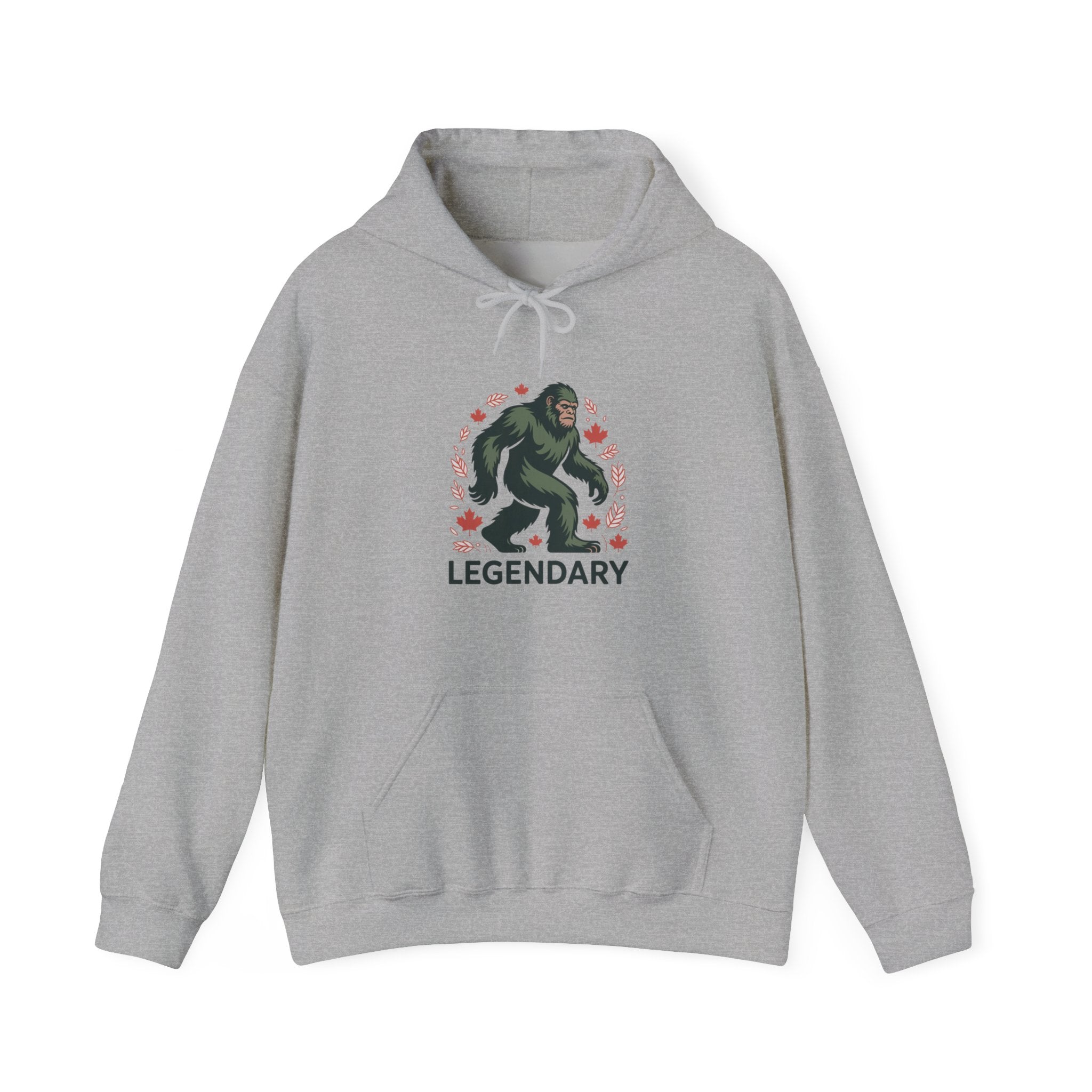 Legendary Bigfoot Hoodie — Sasquatch Graphic Hoodie with 'Legendary' Text