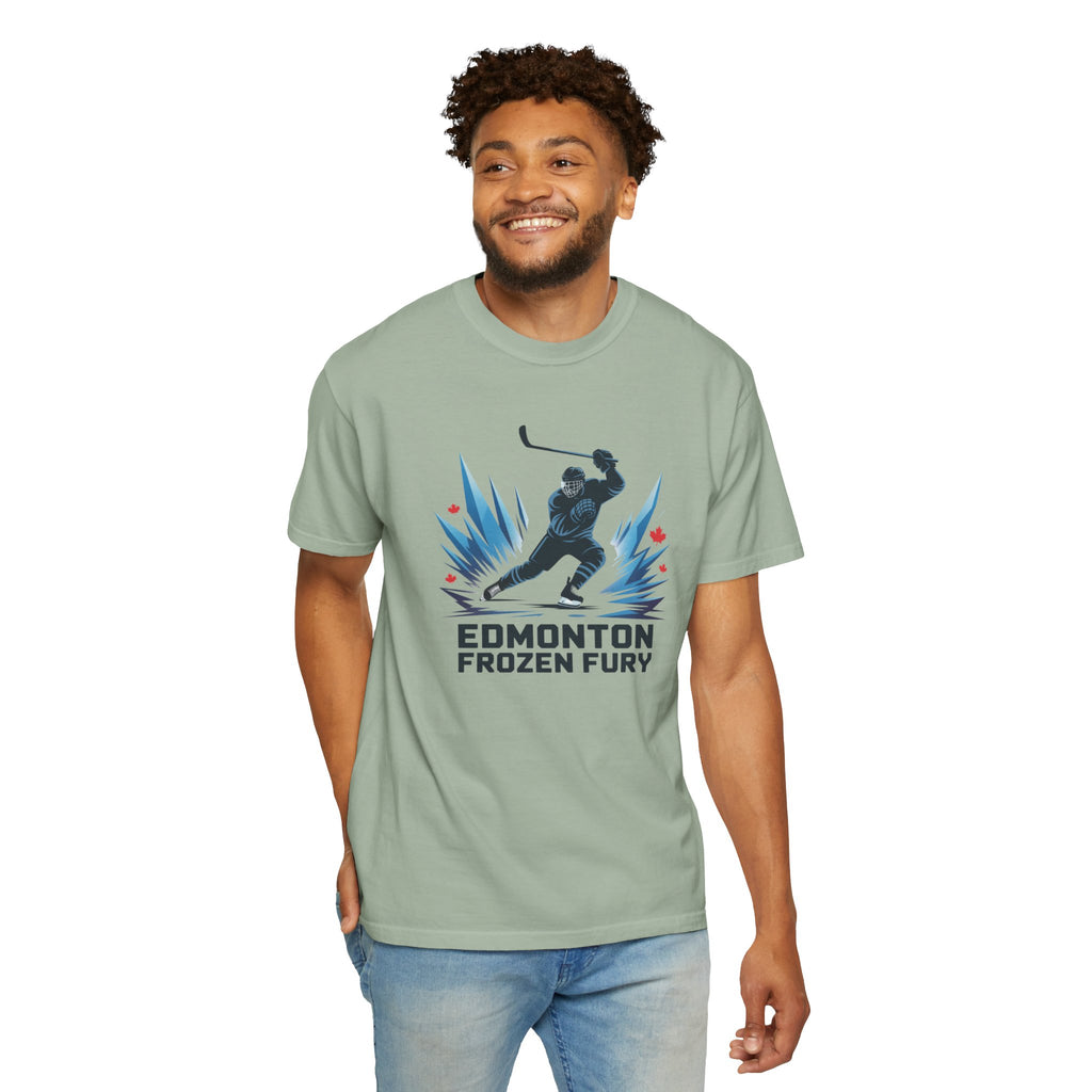 Edmonton Frozen Fury Hockey T-Shirt — Men's Ice Hockey Graphic Tee