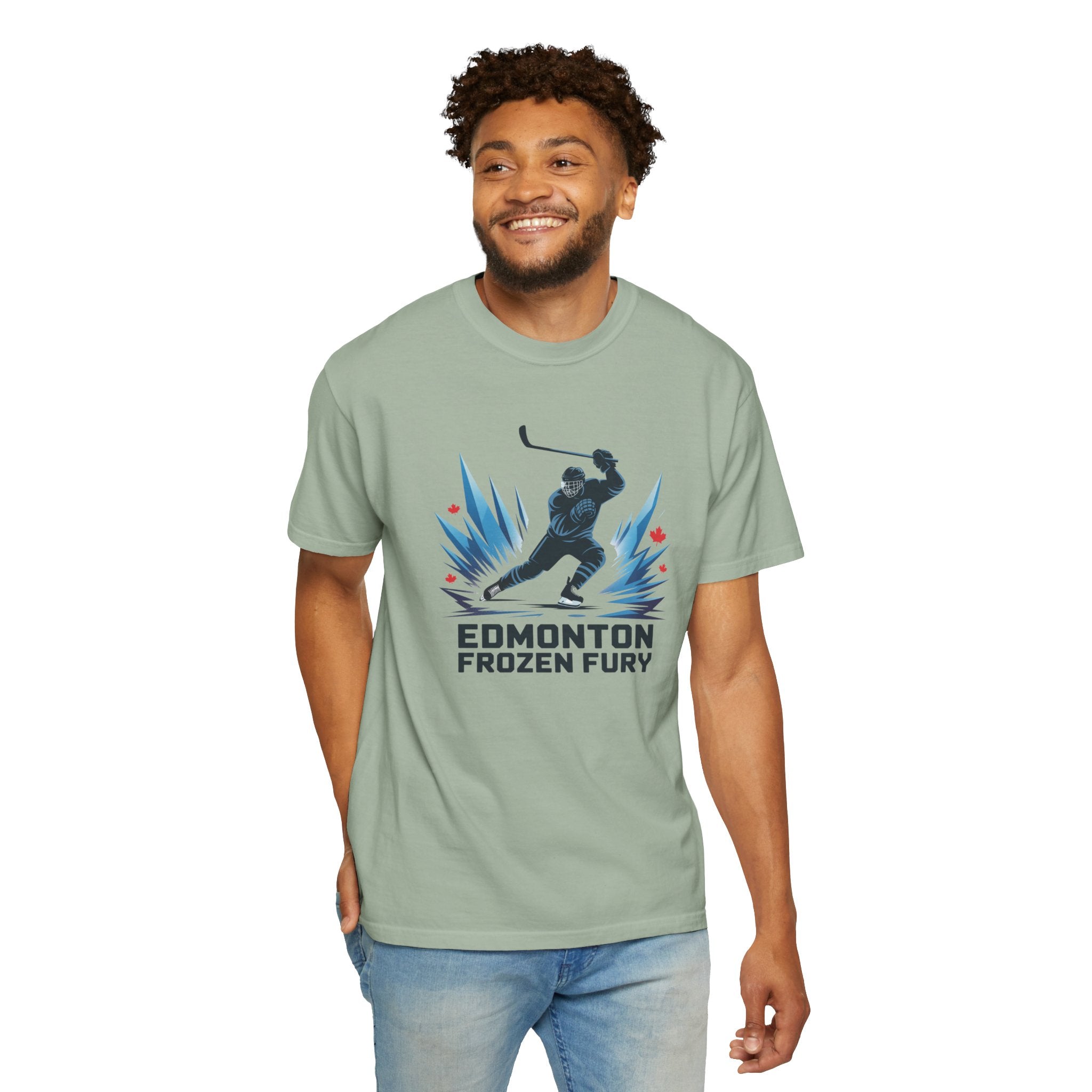 Edmonton Frozen Fury Hockey T-Shirt — Men's Ice Hockey Graphic Tee