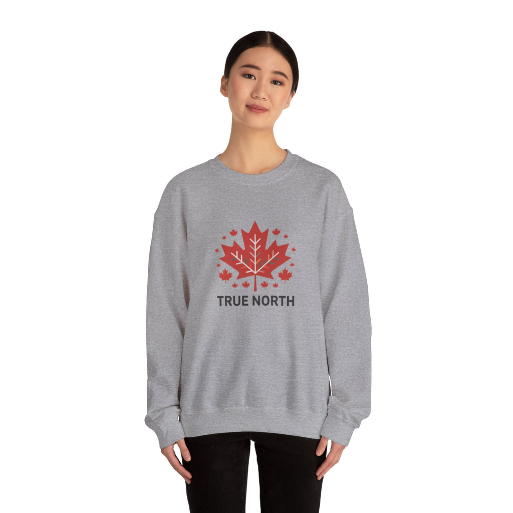 Crewneck Sweatshirt — True North Maple Leaf Graphic