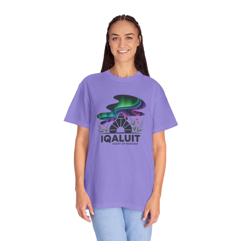 Iqaluit Northern Lights T-Shirt – Heart of Nunavut Souvenir Tee