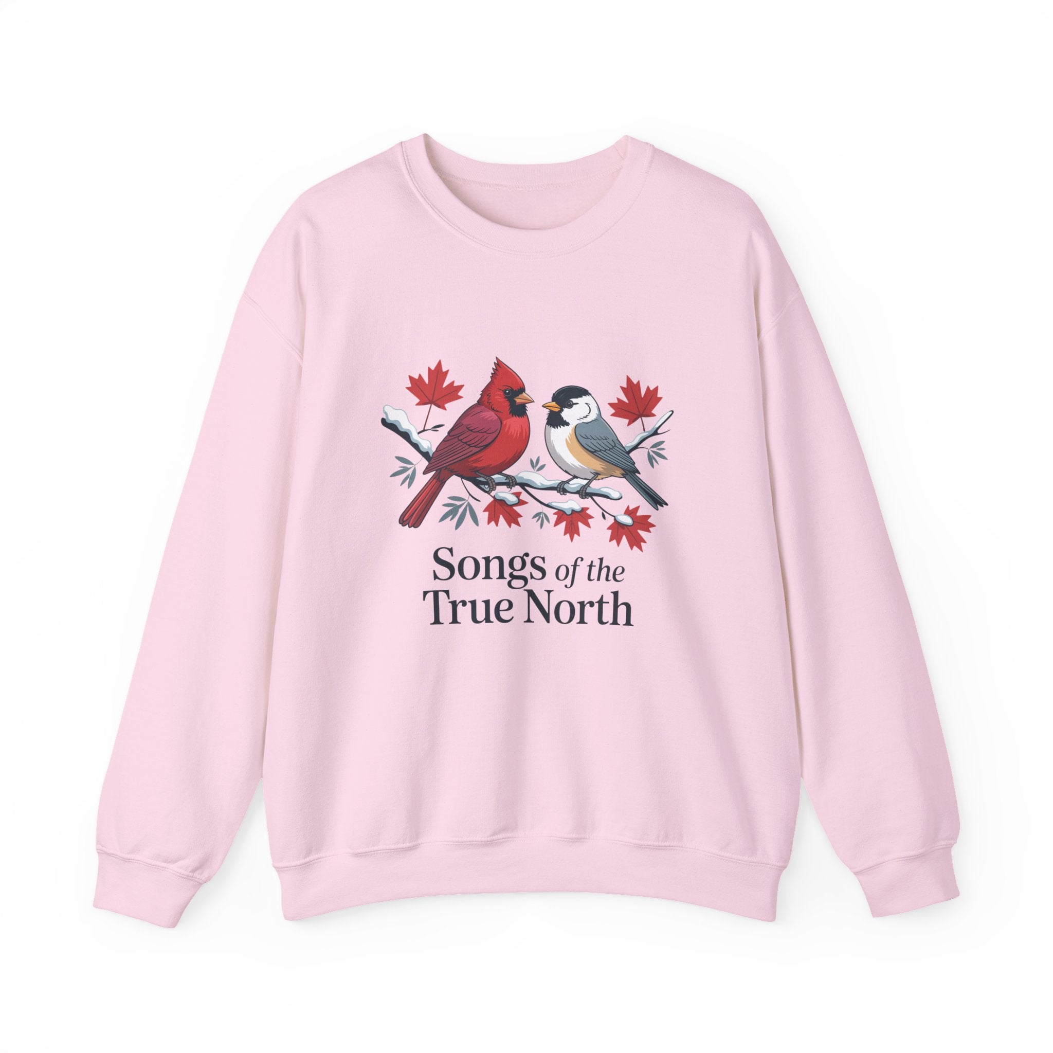 "Songs of the True North" Cardinal & Chickadee Canadian Crewneck Sweatshirt