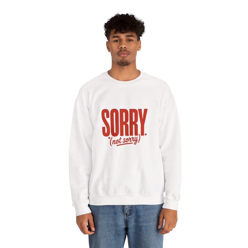 "SORRY. (not sorry)" Retro Bold Graphic Sweatshirt