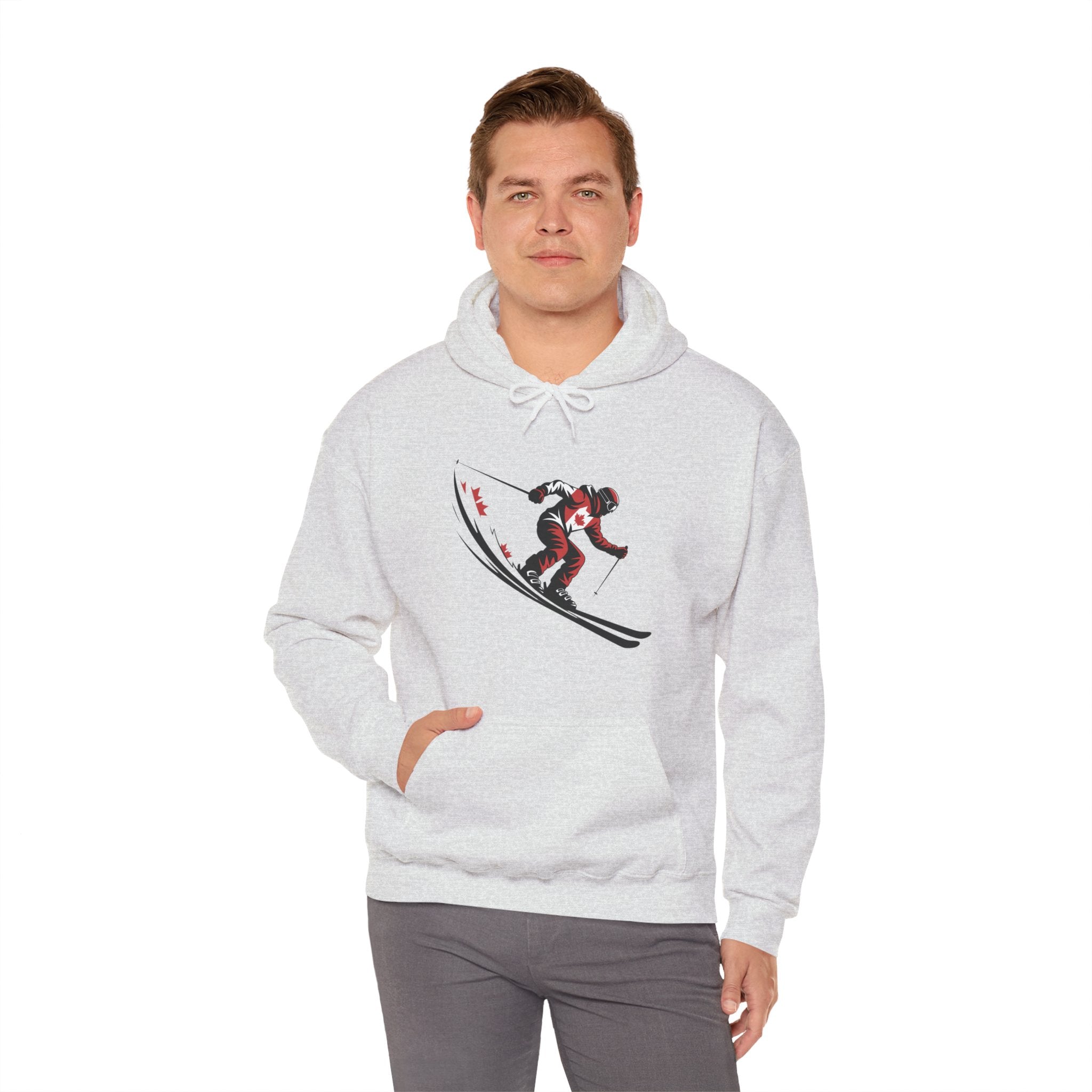 Ski Racer Hoodie – Retro Alpine Skier Graphic Sweatshirt