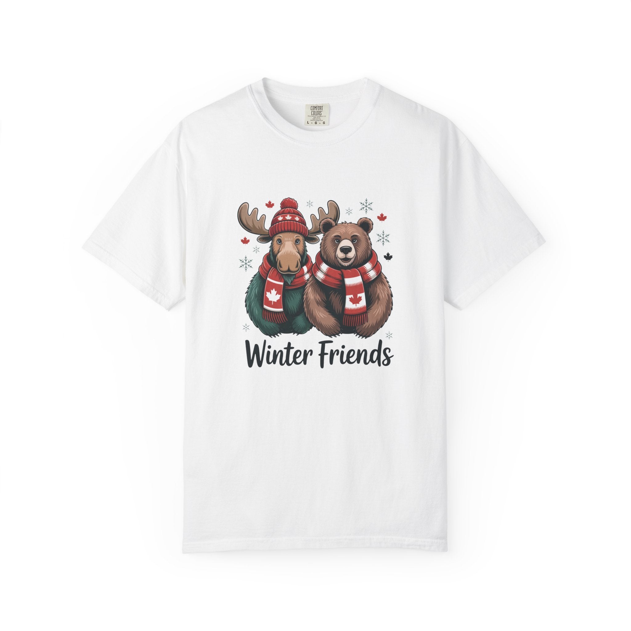 Winter Friends T-Shirt — Moose & Bear Holiday Graphic Tee