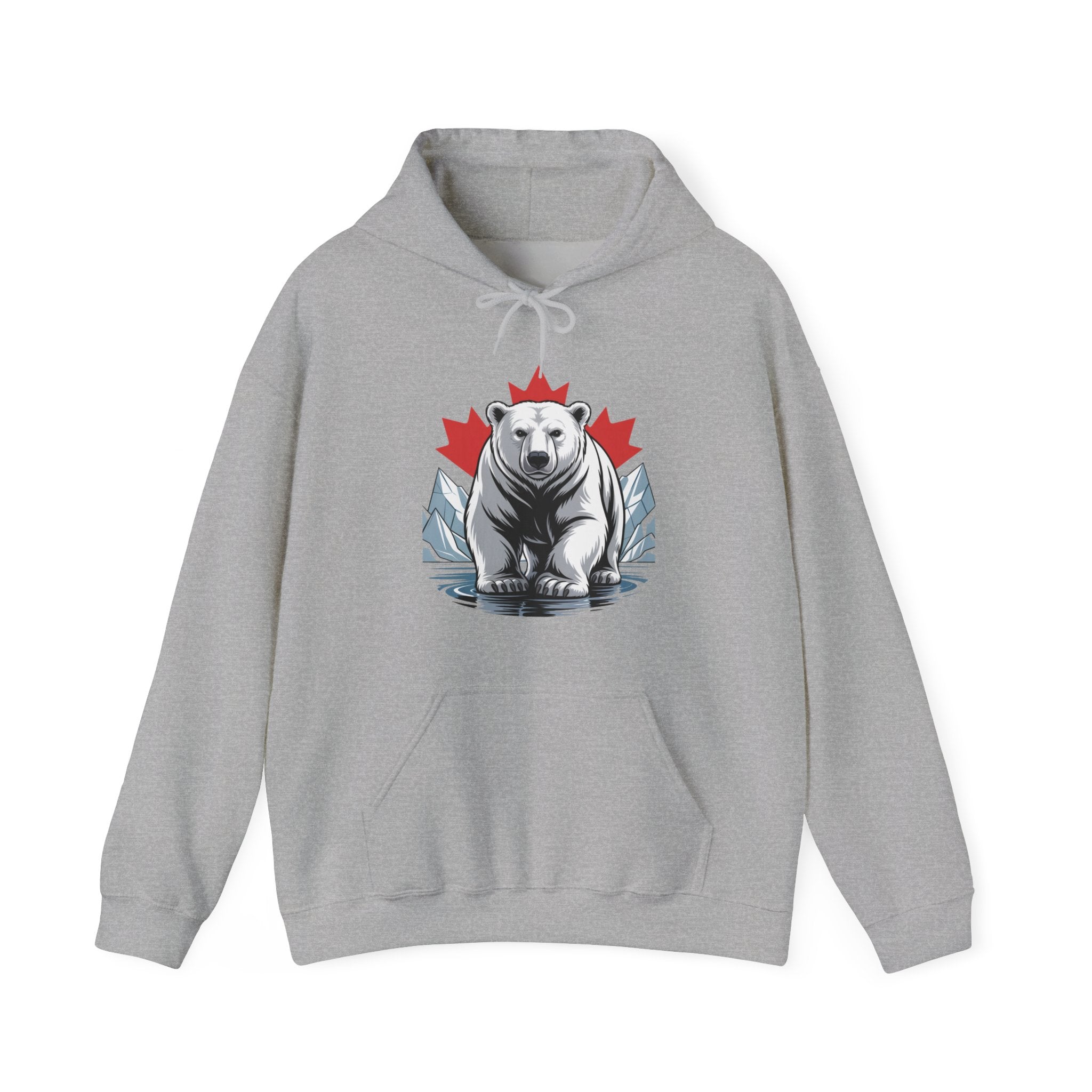 Polar Bear Maple Hoodie – Canadian Pride Winter Pullover