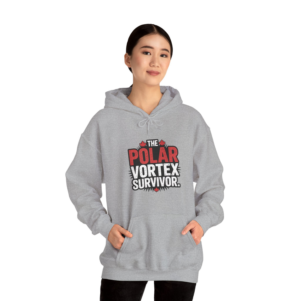 Polar Vortex Survivor Hoodie — Funny Cold Weather Sweatshirt