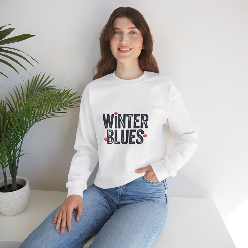 Winter Blues Sweatshirt — Cozy Seasonal Crewneck with Playful Text