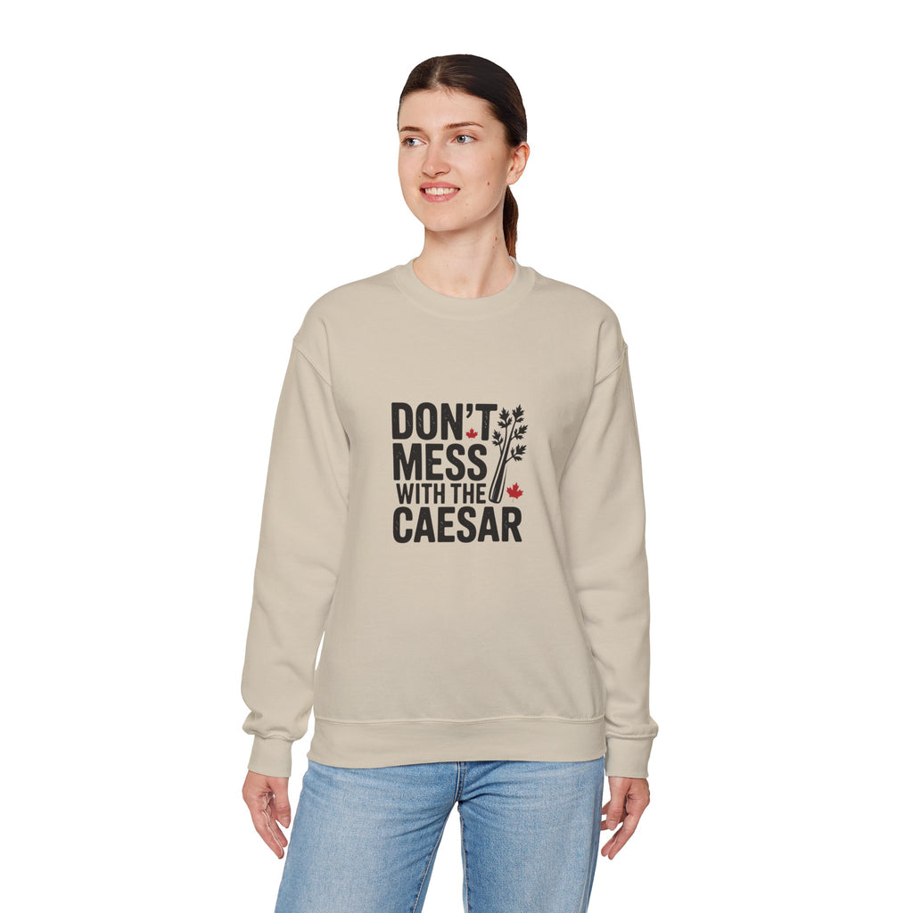 "Don't Mess with the Caesar" Roman Laurel Graphic Crewneck Sweatshirt