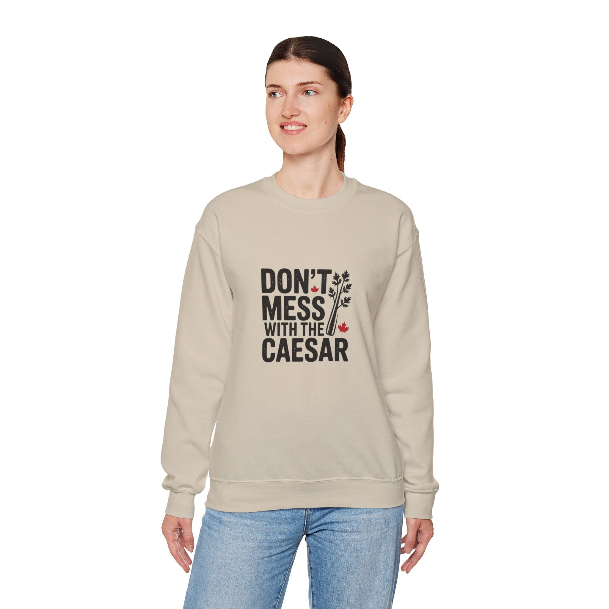 "Don't Mess with the Caesar" Roman Laurel Graphic Crewneck Sweatshirt