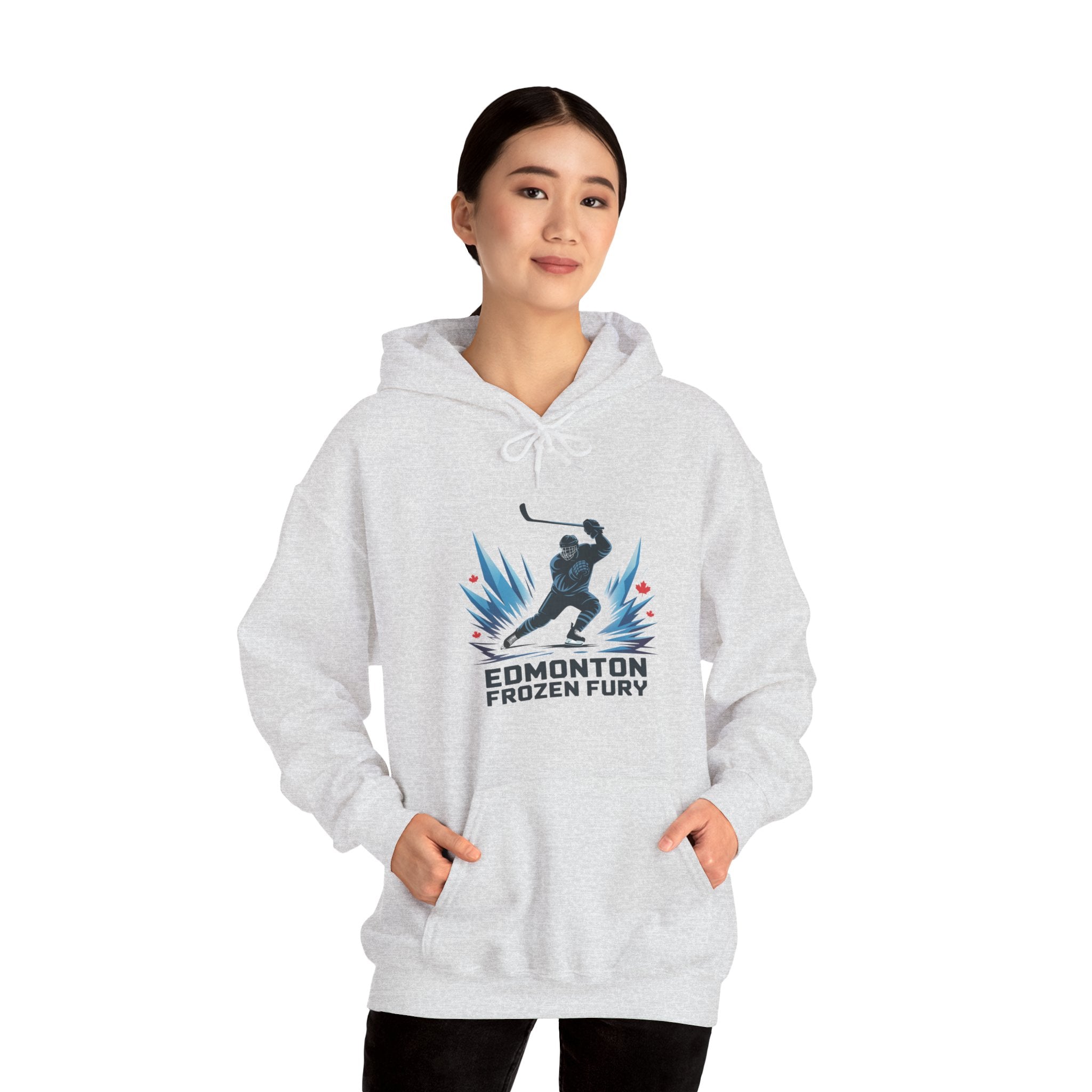 Edmonton Frozen Fury Hockey Hoodie Cold-Weather Hockey Team Pullover