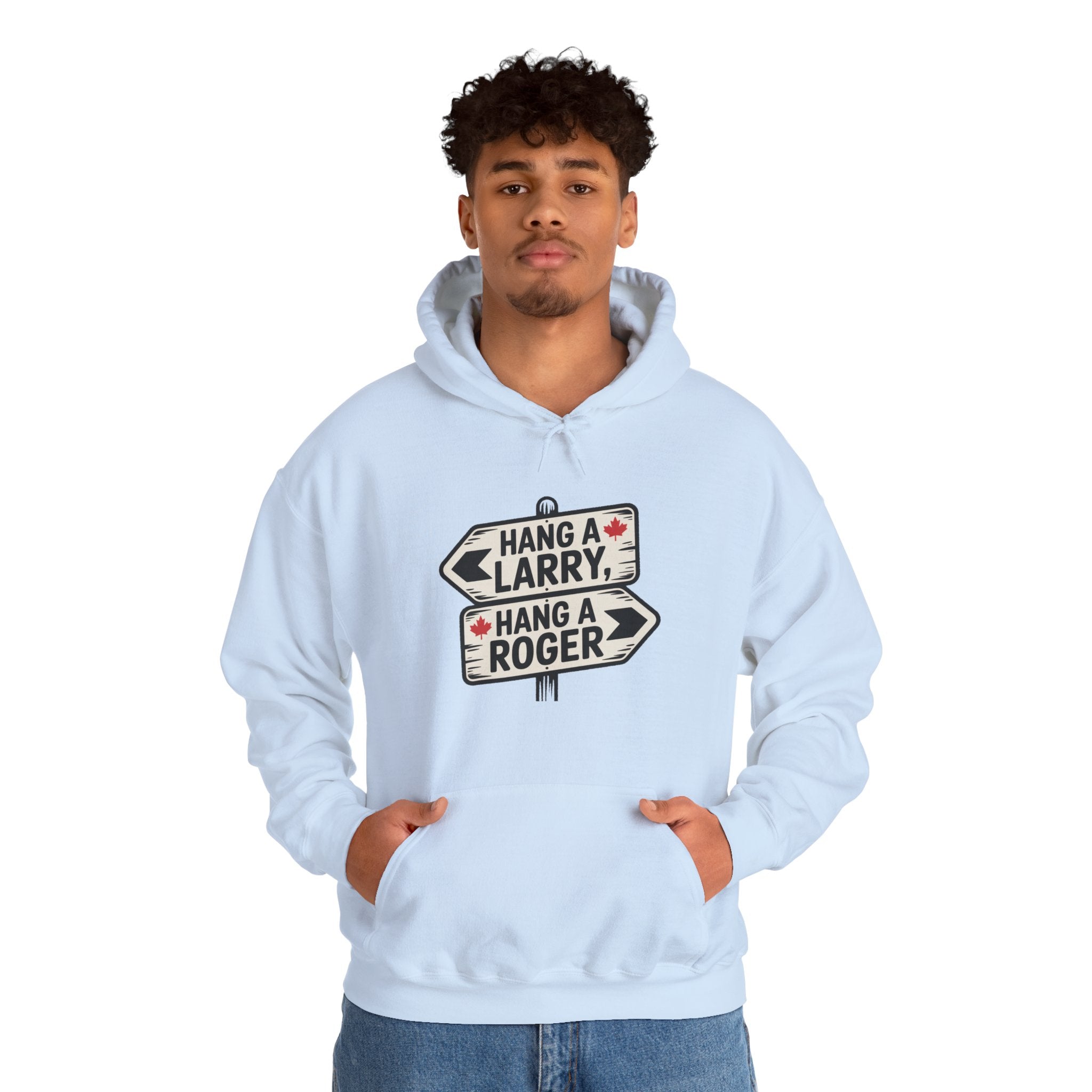 'Hang a Larry / Hang a Roger' Road Sign Graphic Hoodie
