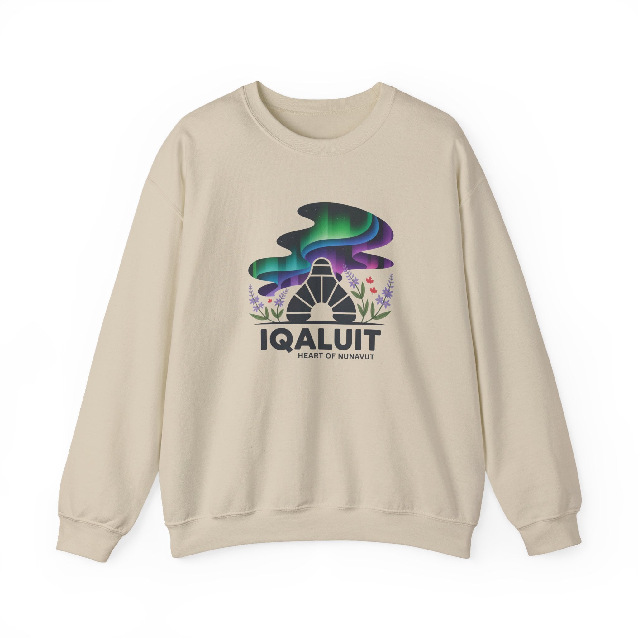 Iqaluit Northern Lights Sweatshirt – Heart of Nunavut Souvenir Crewneck