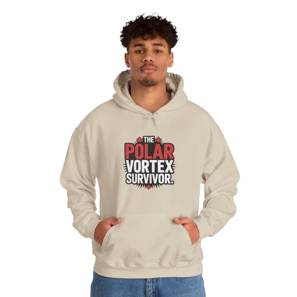 Polar Vortex Survivor Hoodie — Funny Cold Weather Sweatshirt