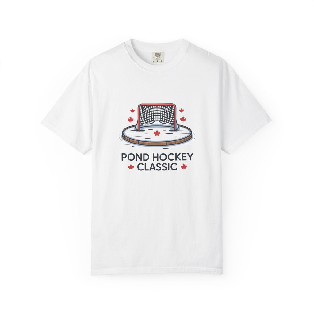 Pond Hockey Classic T-Shirt — Retro Ice Rink Hockey Graphic Tee